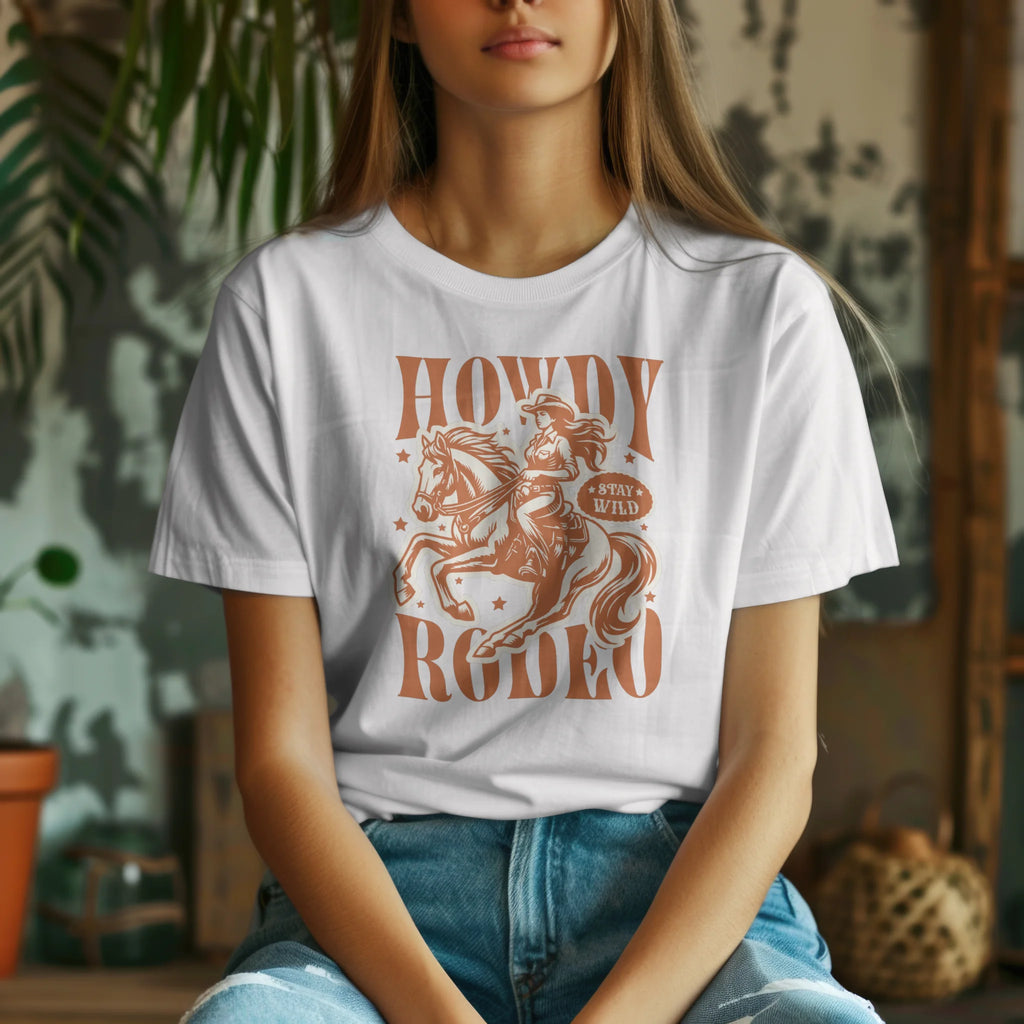 Tričko western howdy rodeo