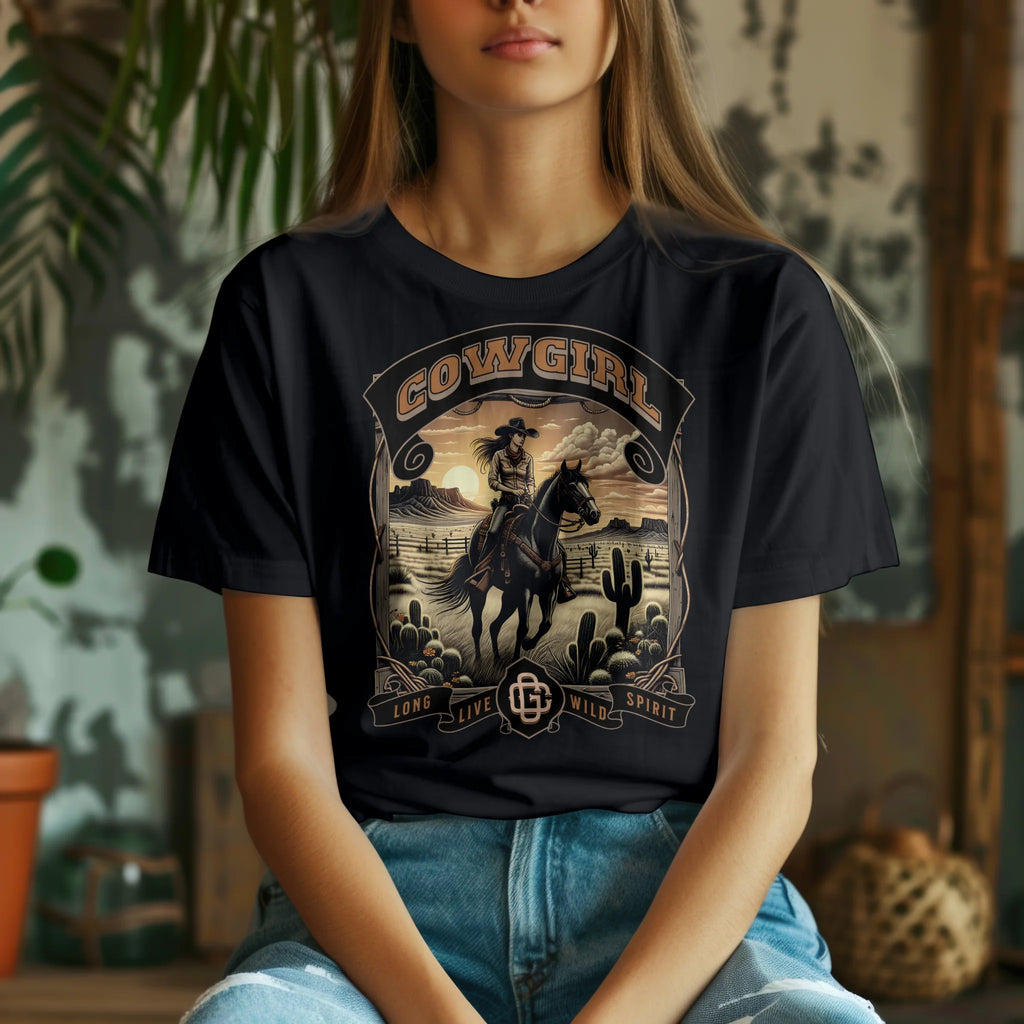 Tričko western cow girl