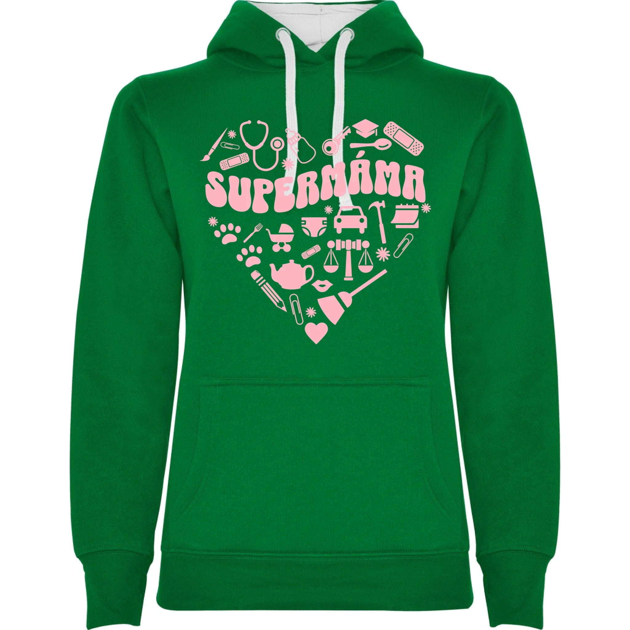 sytě zelená bílá