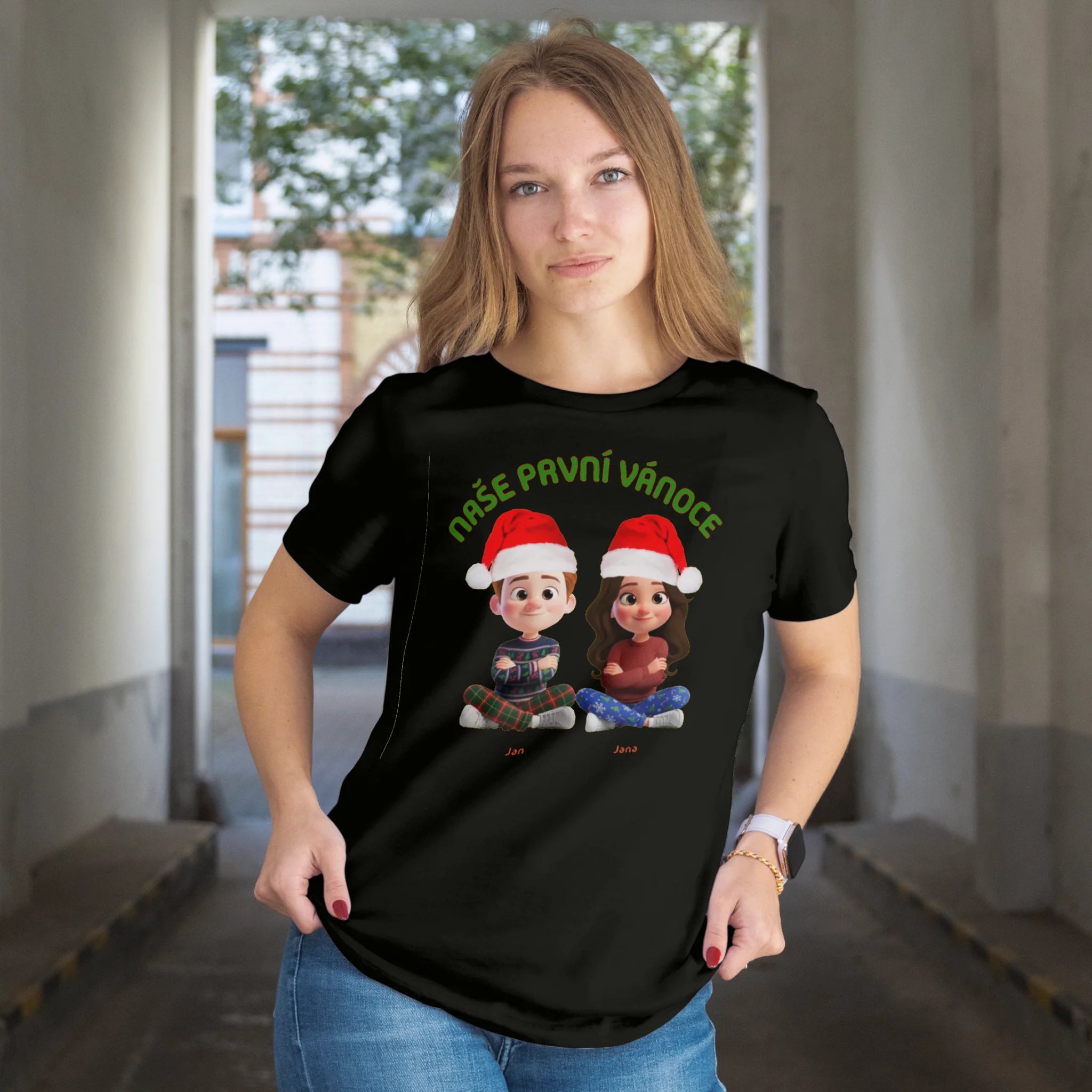 Naše první vánoce - vyberte jména, oblečení, vlasy, oči - máte perfektní vánoční dárek.