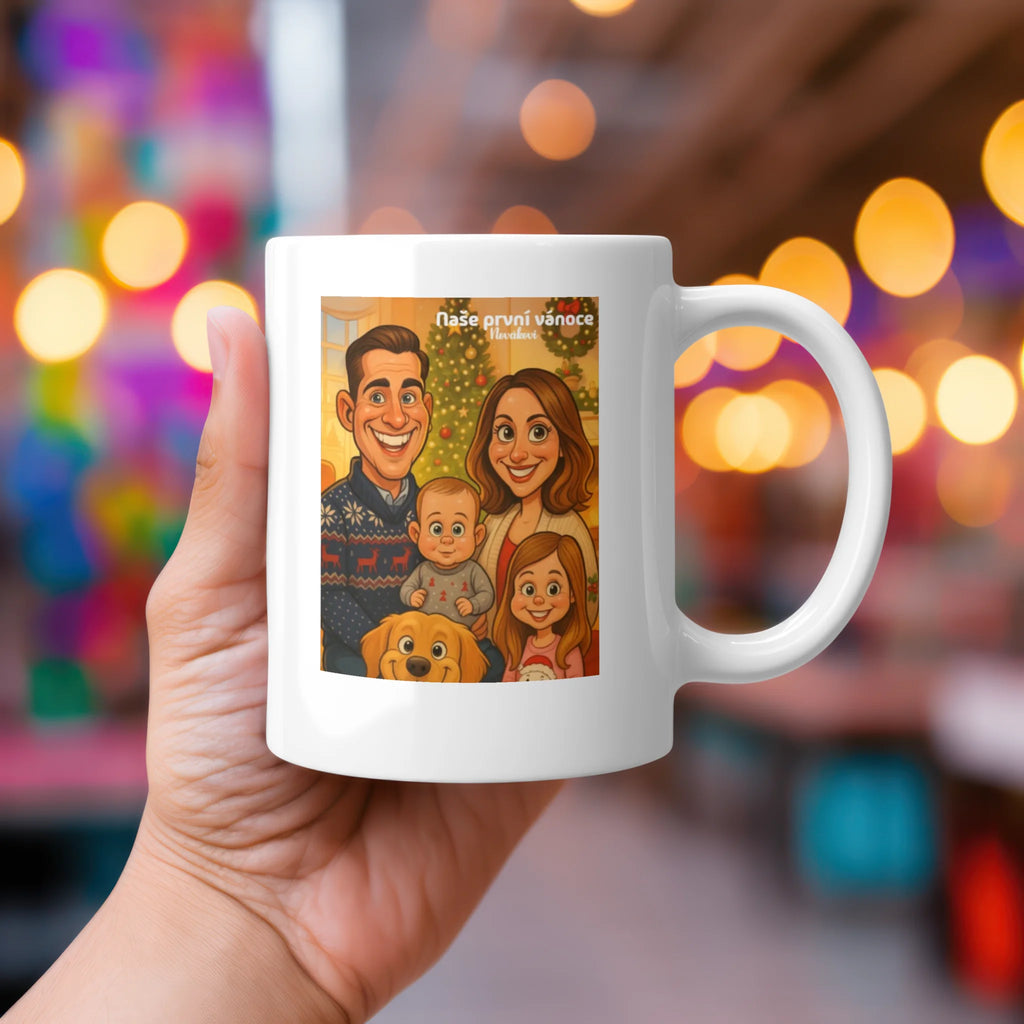 personalizovaný vánoční dárek s fotkou upravenou AI