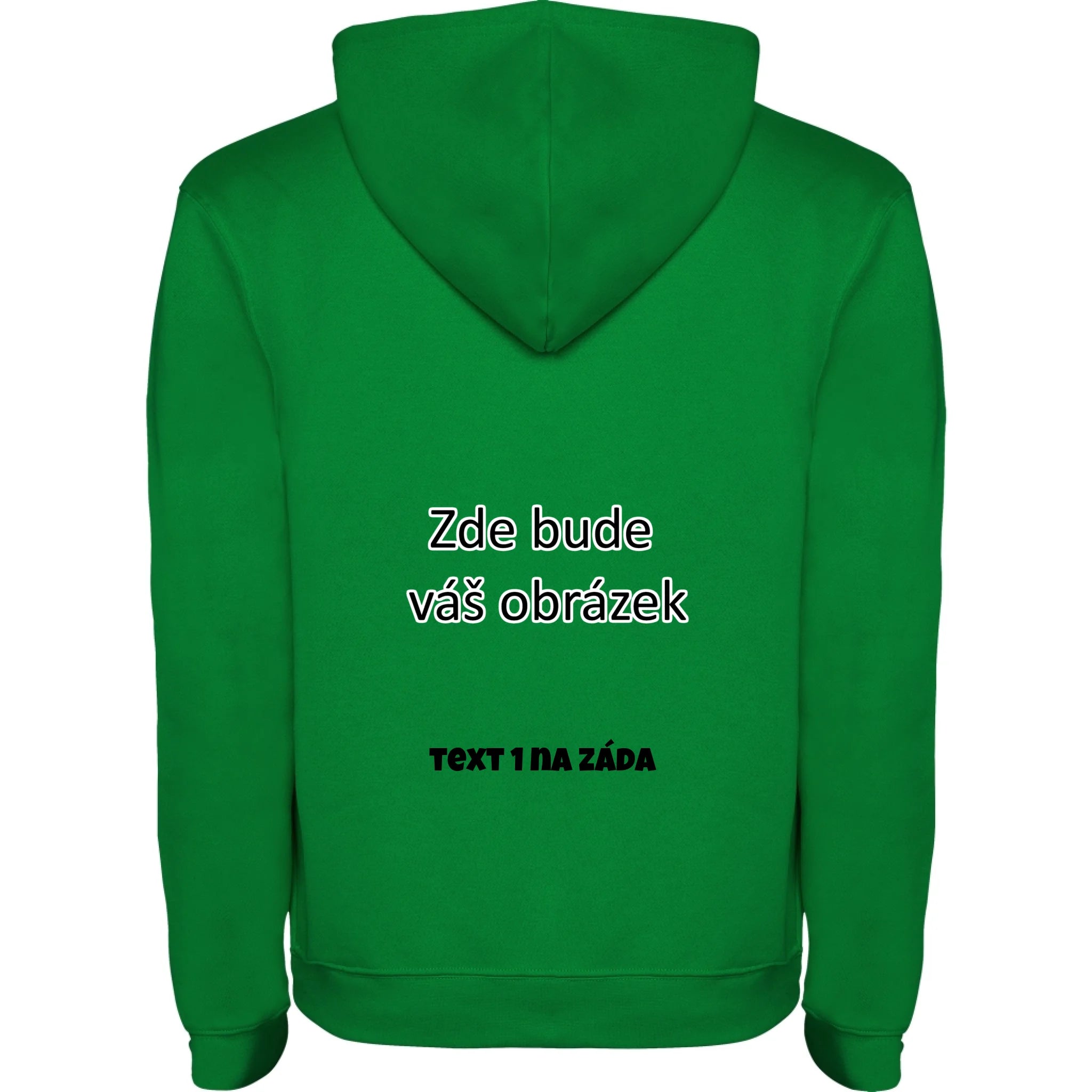 sytě zelená bílá záda