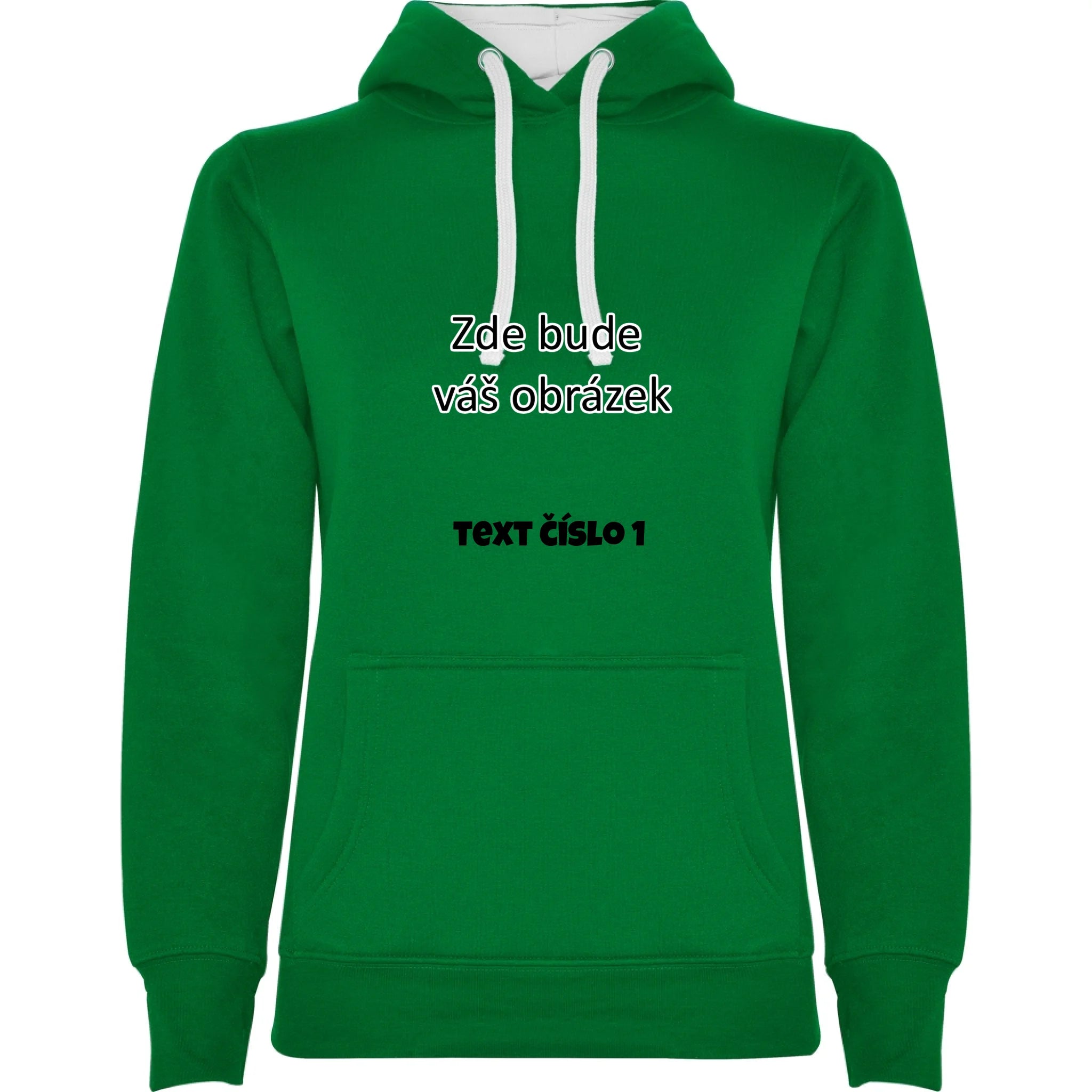 sytě zelená bílá