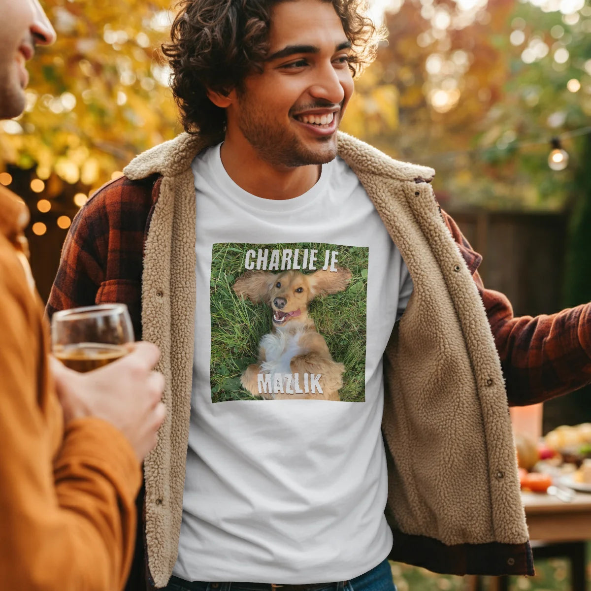 vlastní motiv na tričku s krátkým rukávem