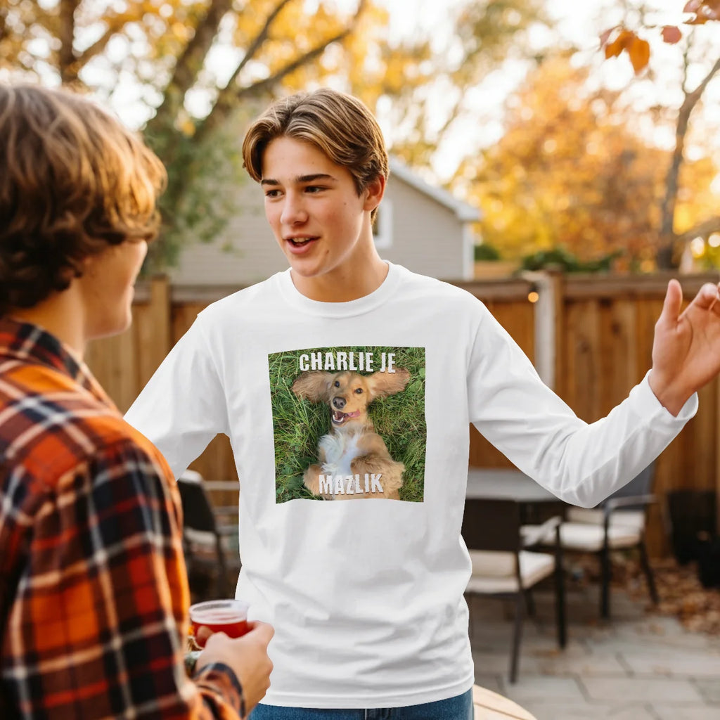 vlastní potisk na tričko s dlouhým rukávem