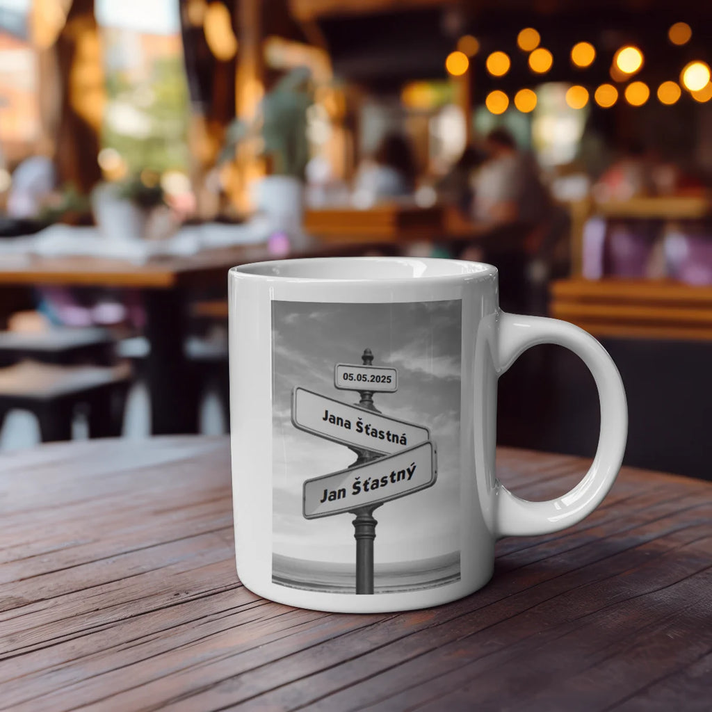 Svatební motiv vhodný jako dárek nebo třeba na tričko pro všechny svatebčany ... doplníte jen jména a datum svatby.