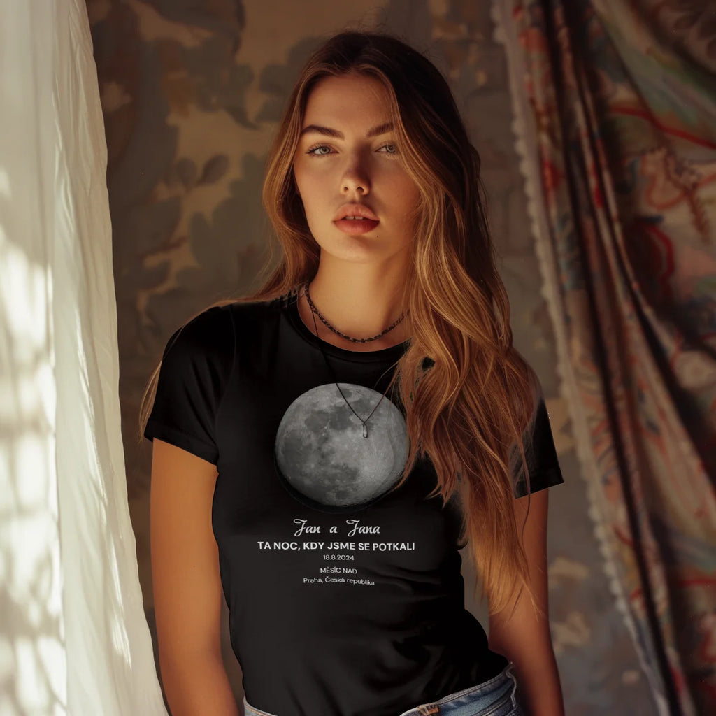 Ta noc, kdy jsme se potkali ... skvělý dárek s fází Měsíce přesně pro vybraný den.