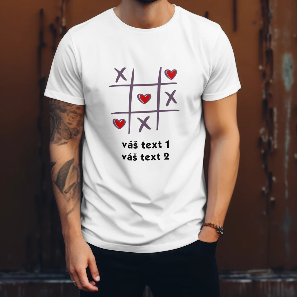 Tričko valentýn piškvorky