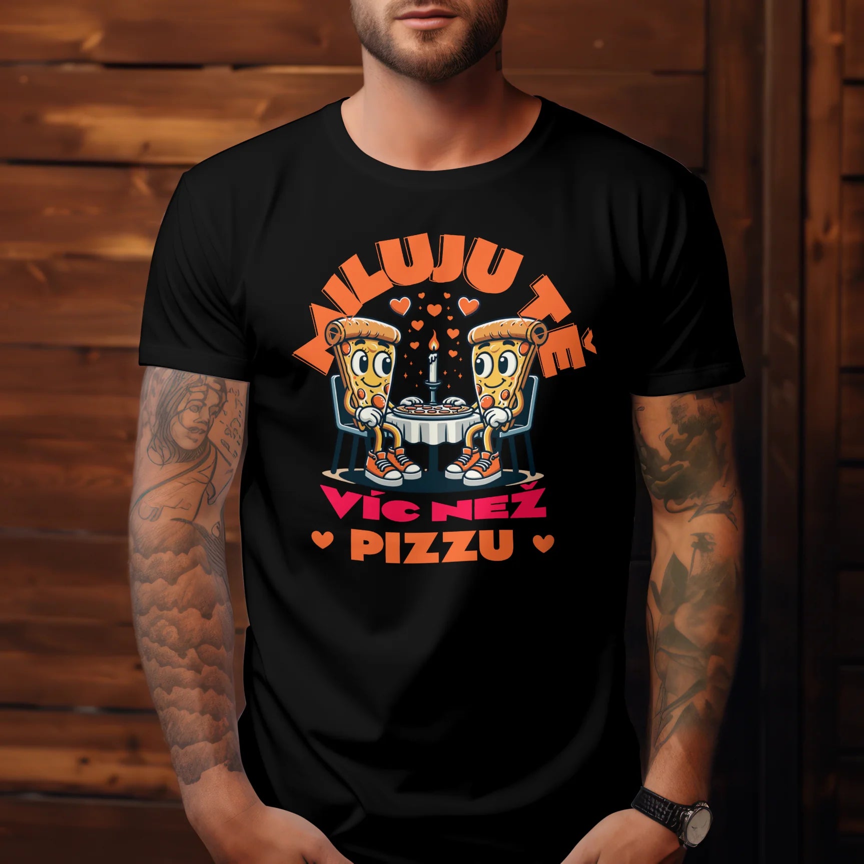 Tričko valentýn pizza.