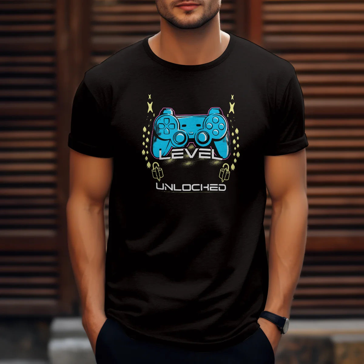 Narozeninové tričko s motivem level unlocked