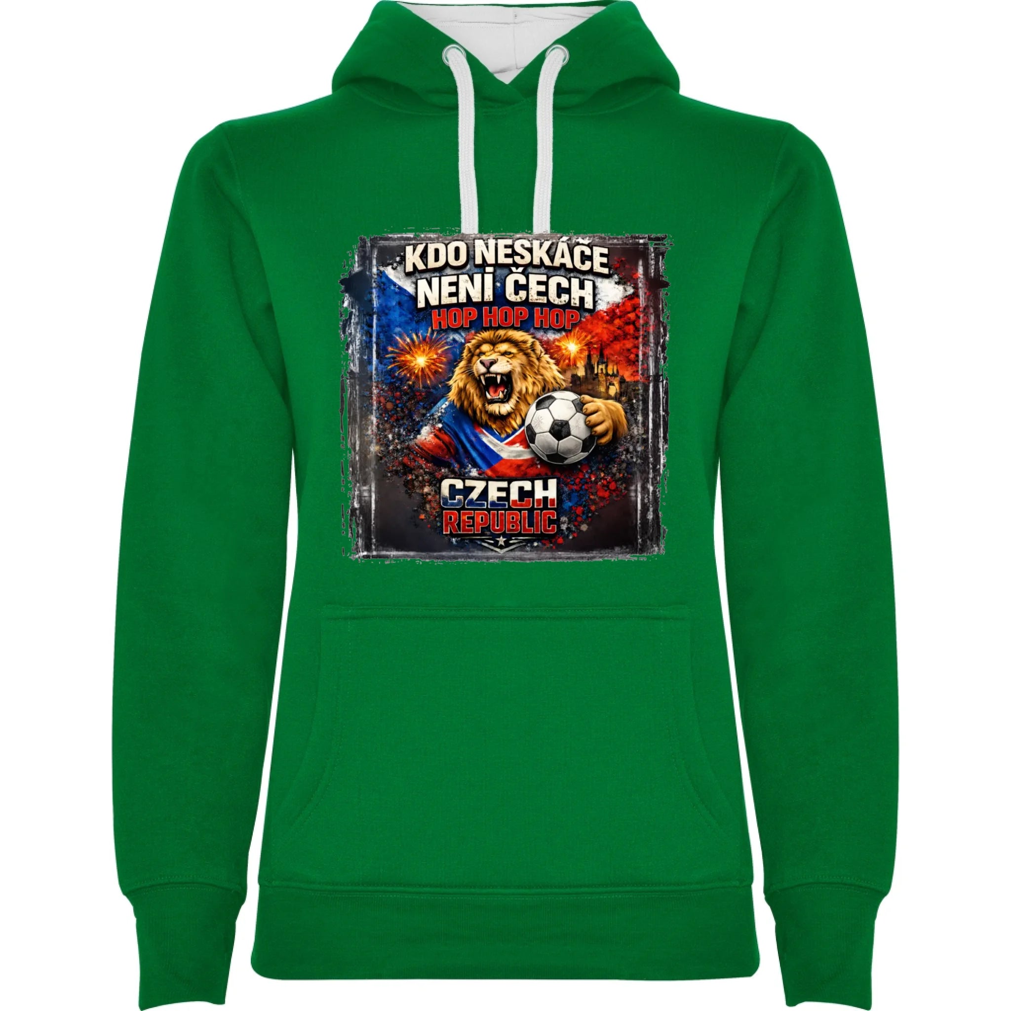 sytě zelená bílá