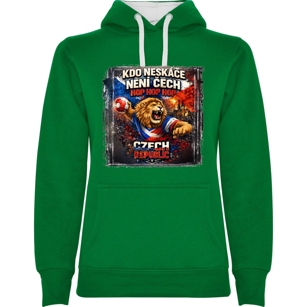 sytě zelená bílá