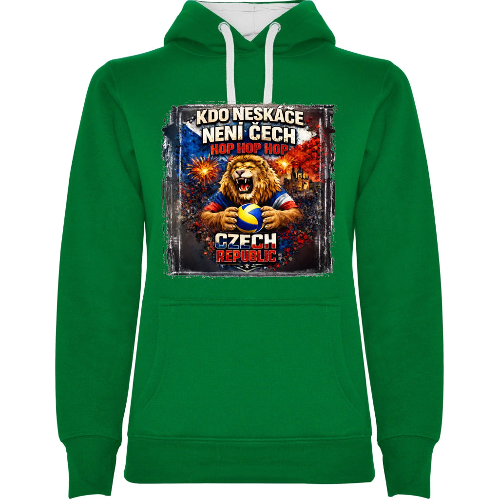 sytě zelená bílá