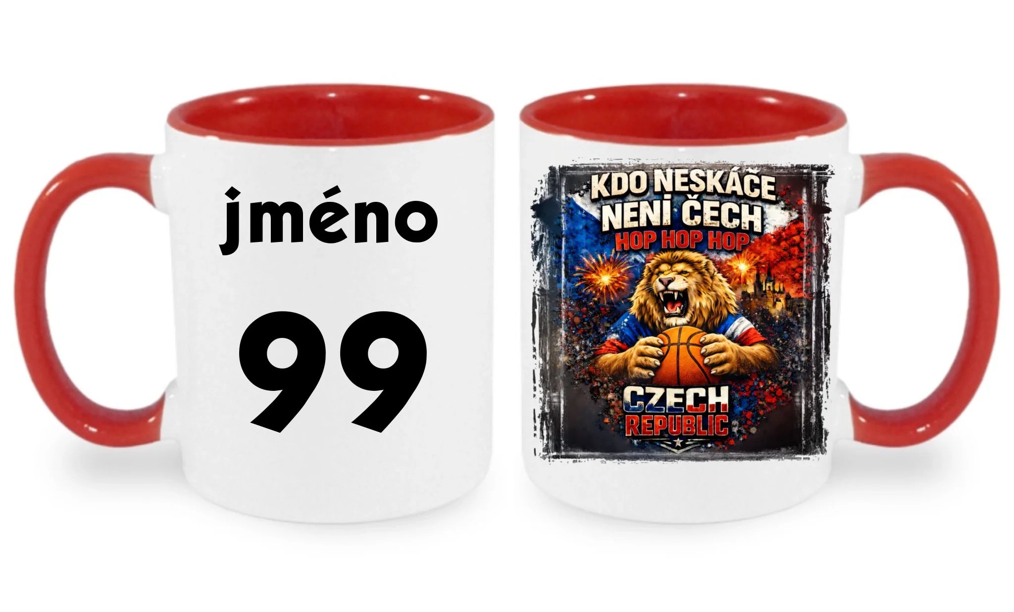 červený