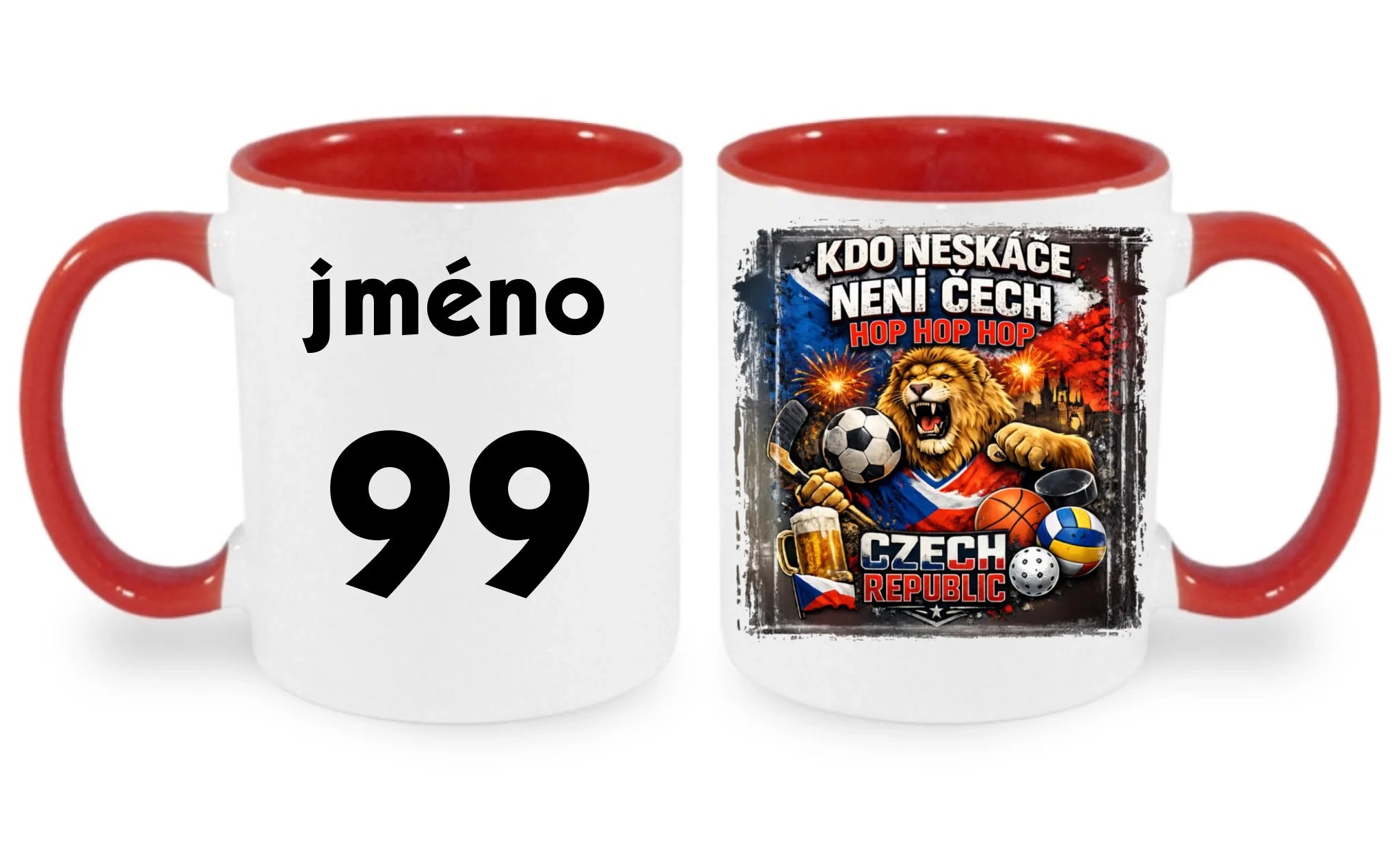 červený