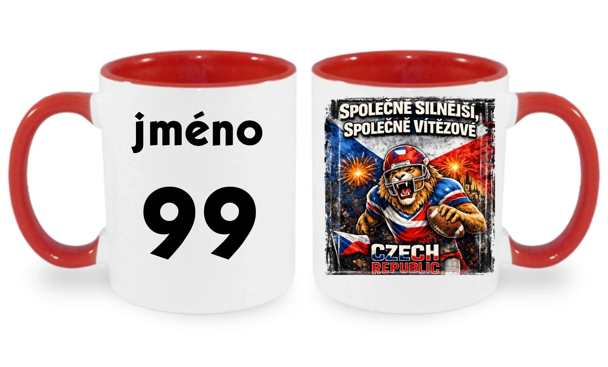 červený