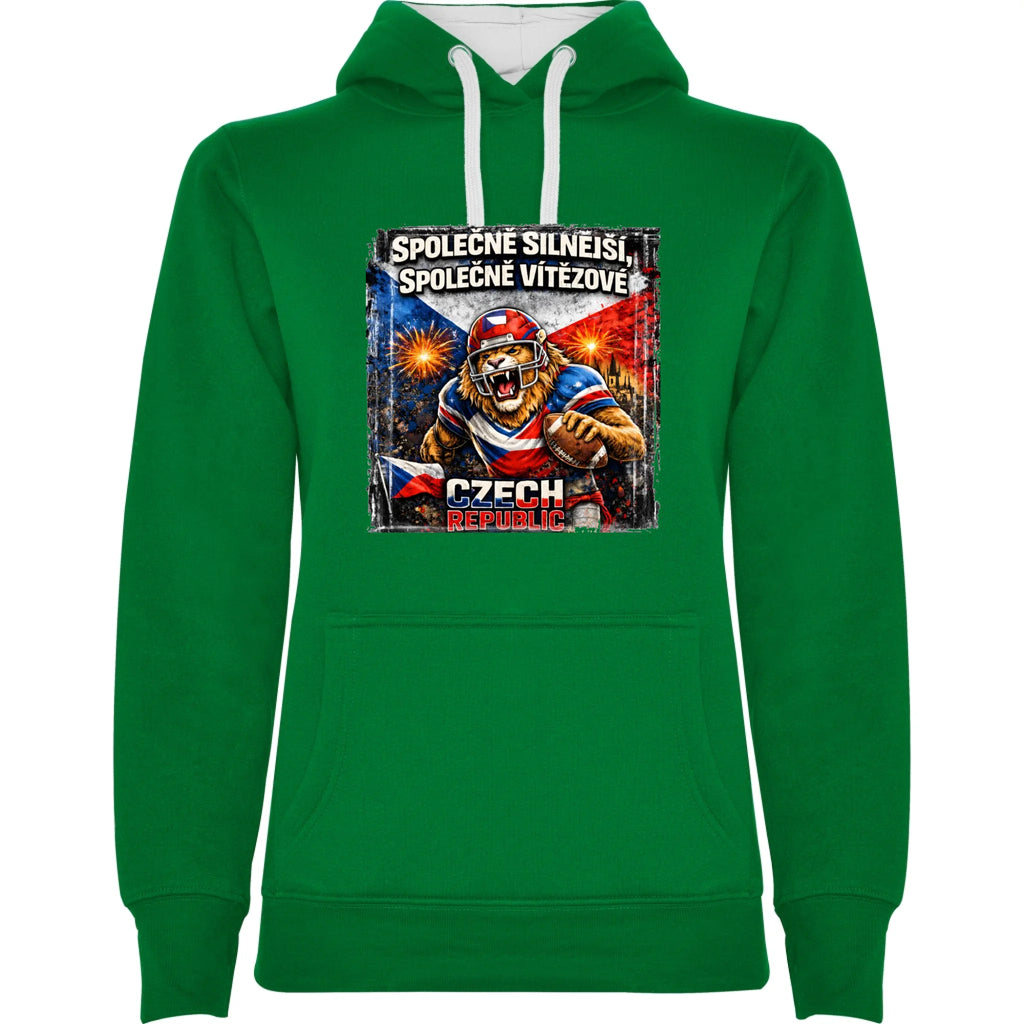 sytě zelená bílá