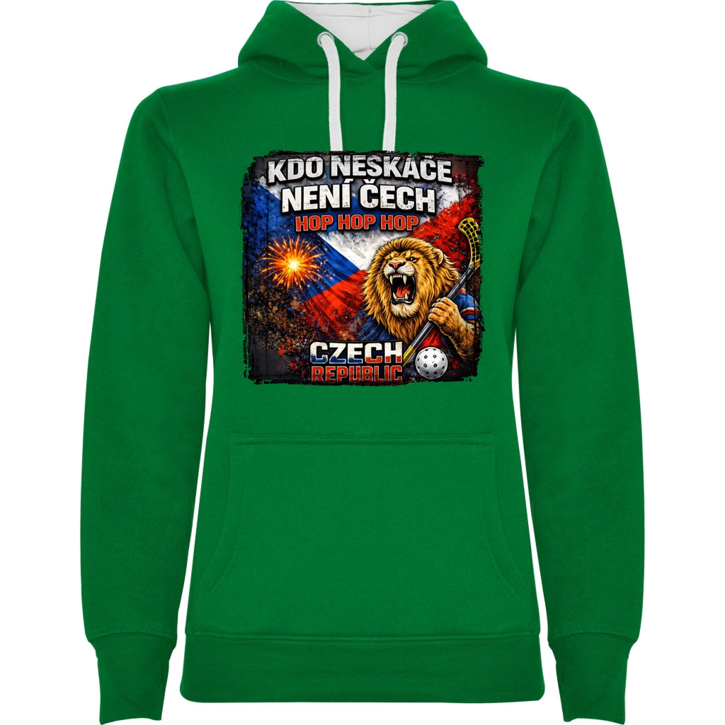 sytě zelená bílá