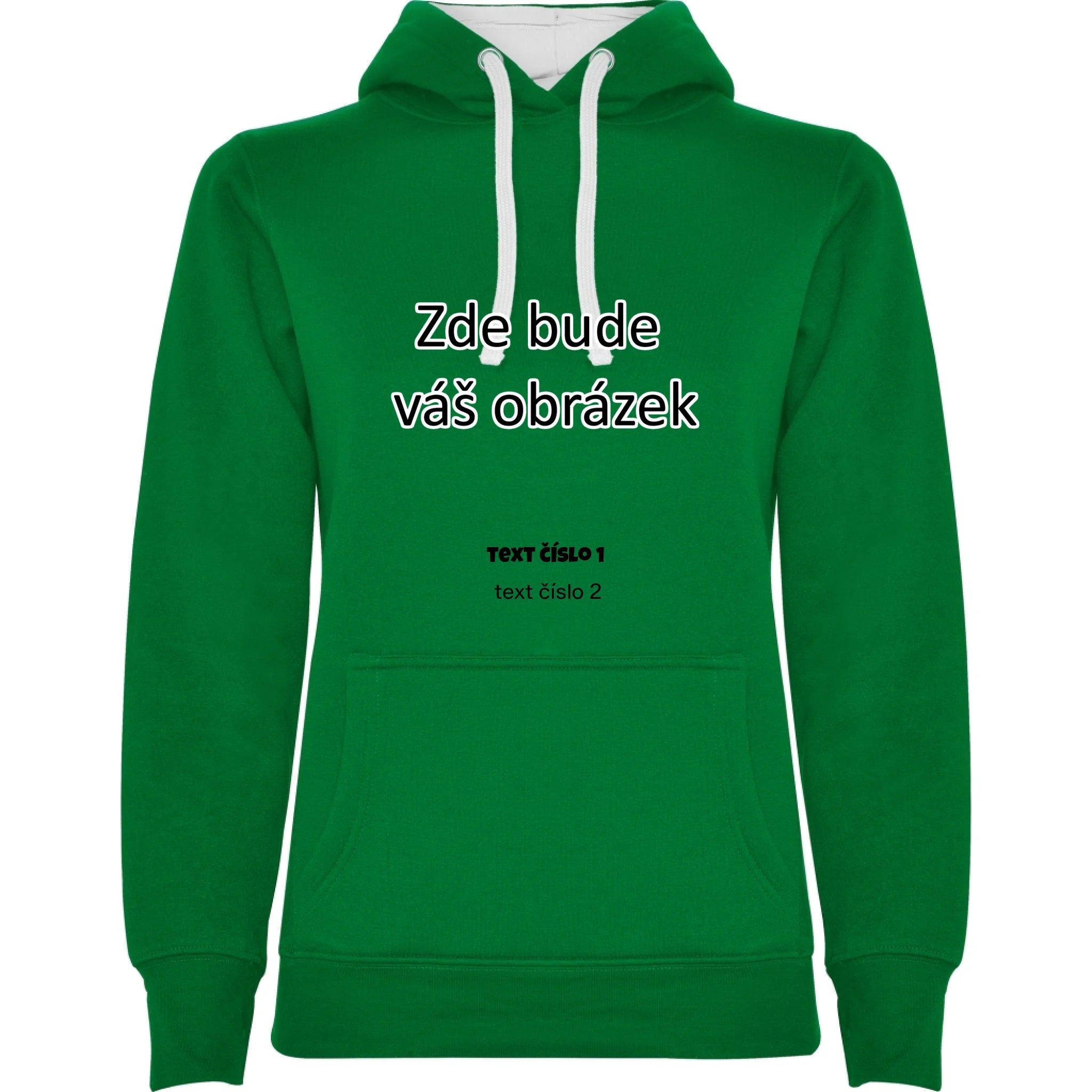 sytě zelená bílá