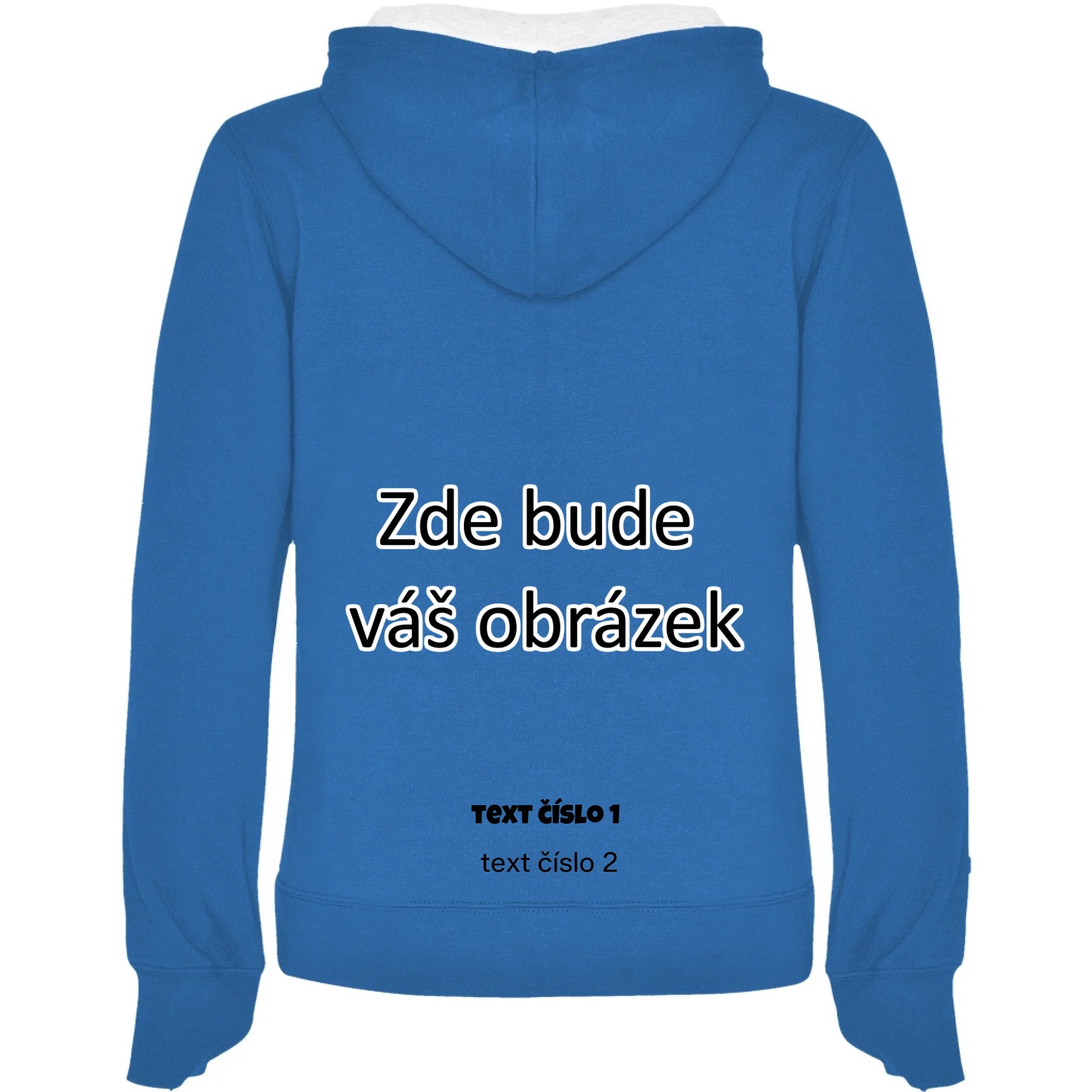 modrá bílá záda