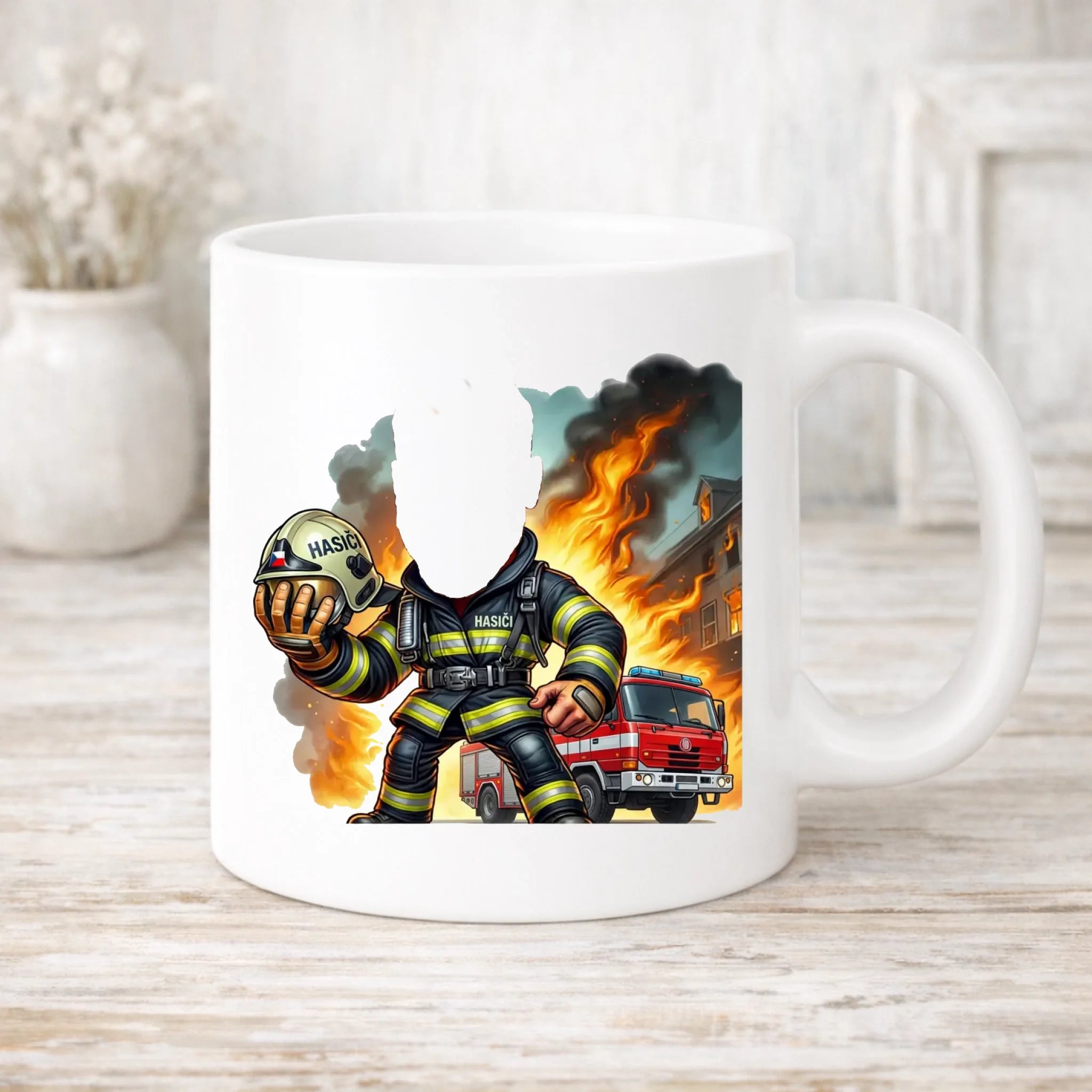 Hrníček s motivem hasiči