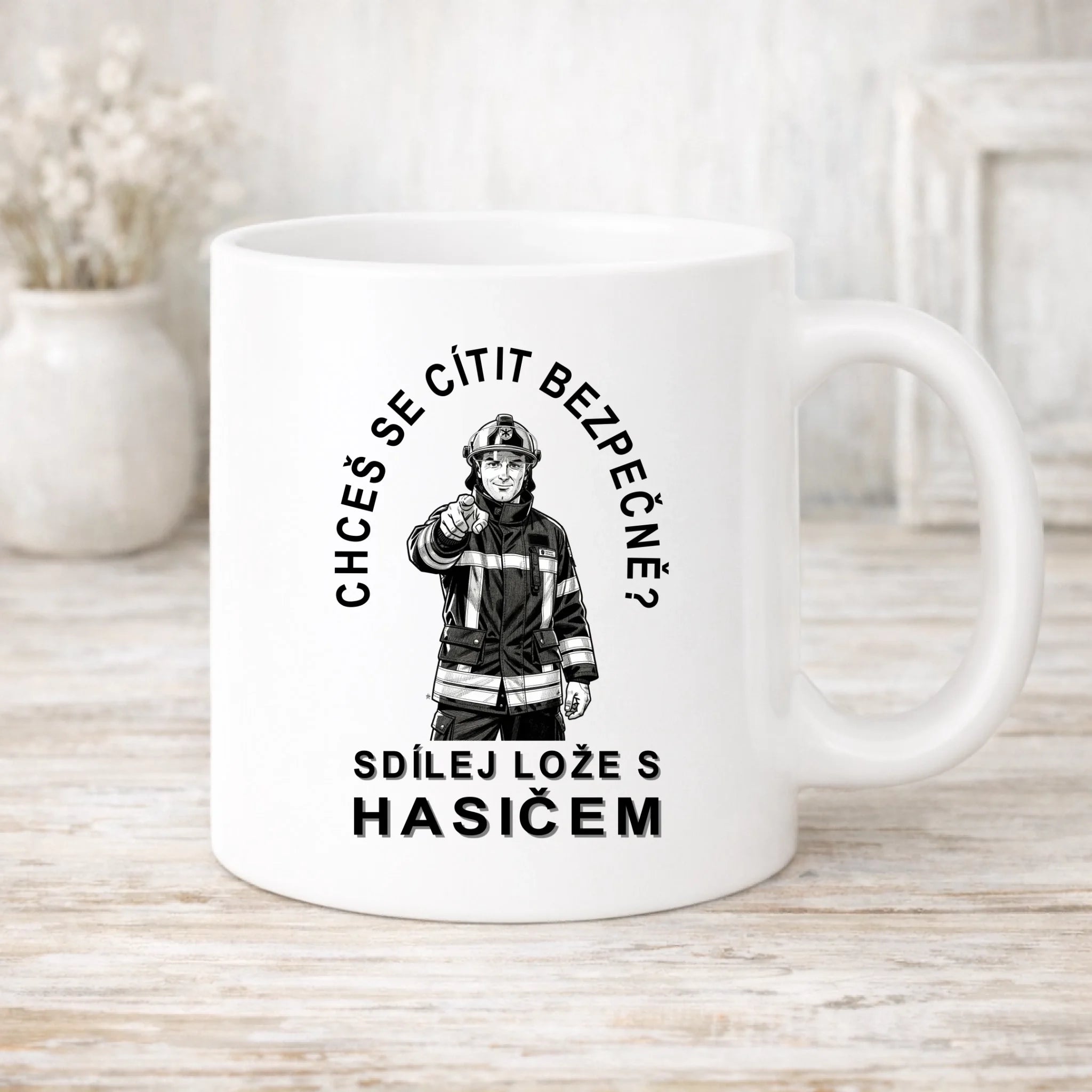 Hrníček s motivem hasiči