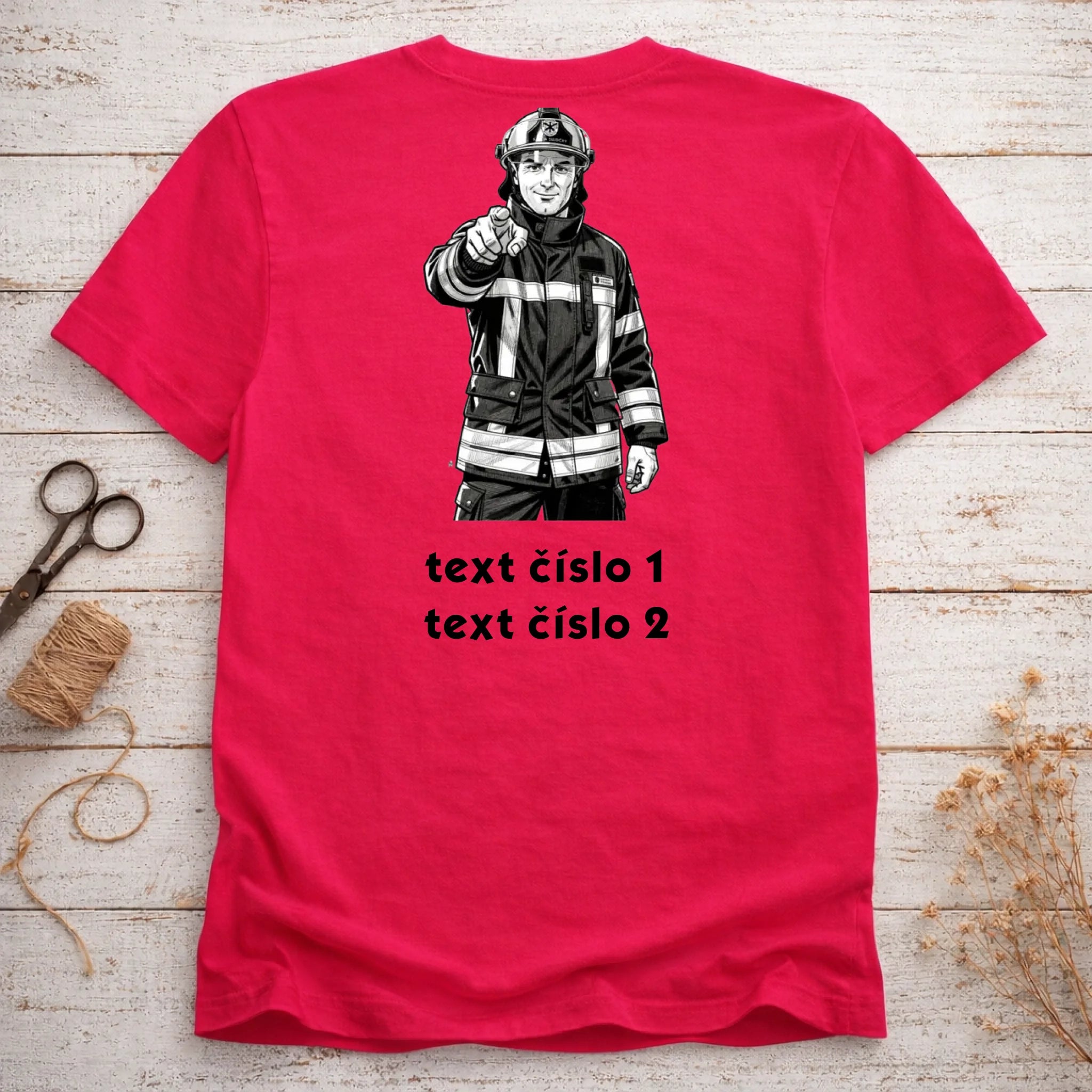 HASIČI VÝBĚR OBRÁZKU (10+motivů) a MOŽNOST DOPLNIT VLASTNÍ TEXTY tričko pánské