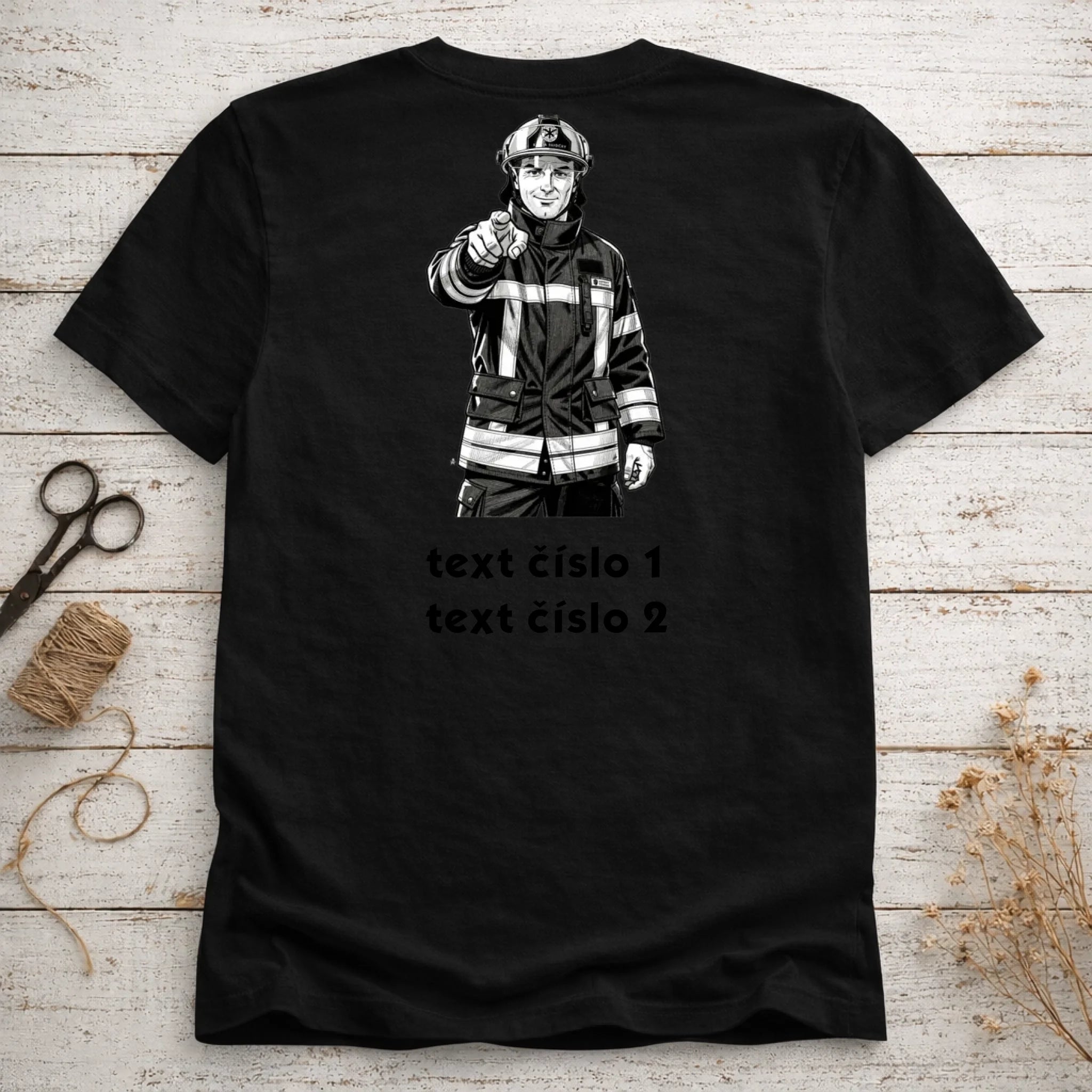 HASIČI VÝBĚR OBRÁZKU (10+motivů) a MOŽNOST DOPLNIT VLASTNÍ TEXTY tričko pánské