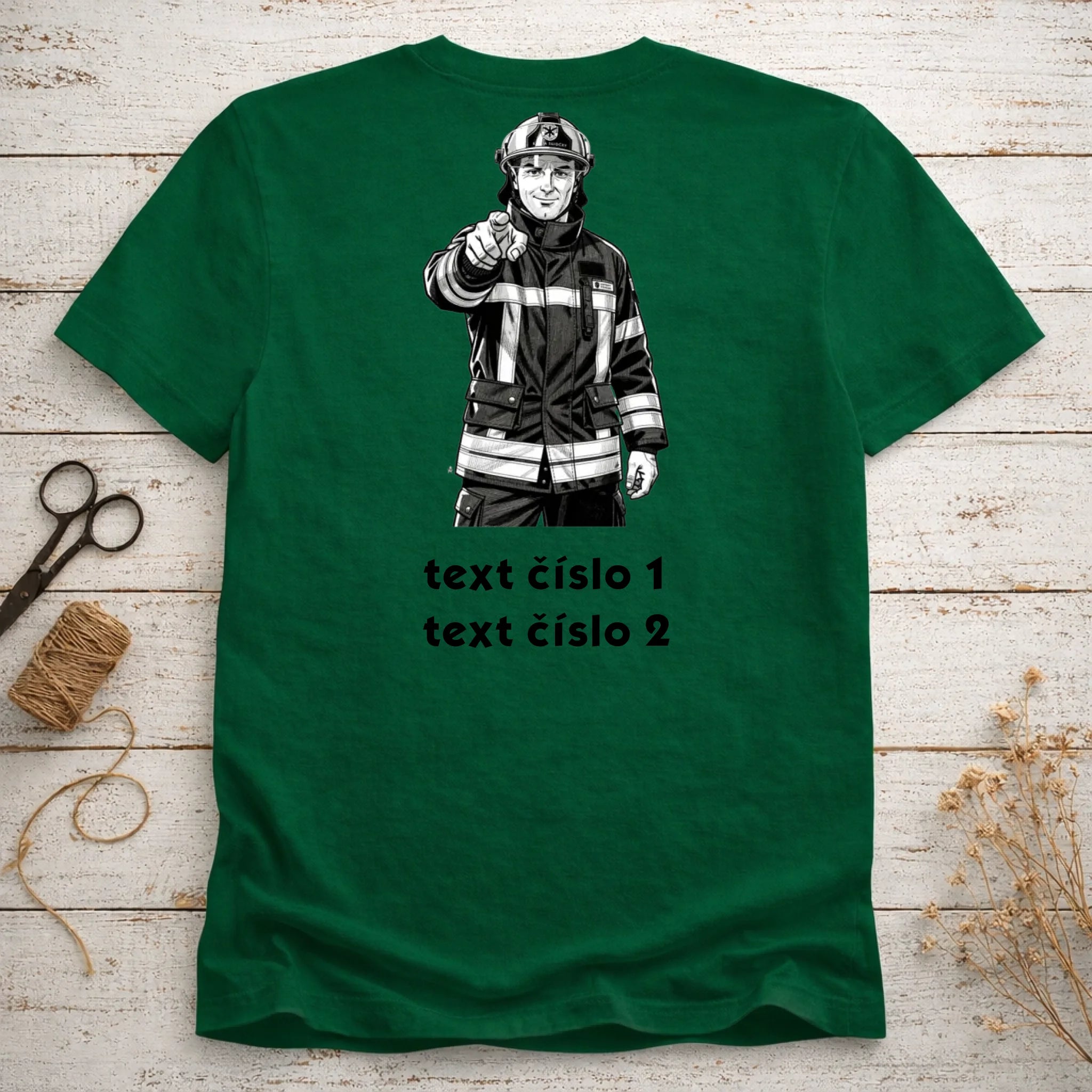 HASIČI VÝBĚR OBRÁZKU (10+motivů) a MOŽNOST DOPLNIT VLASTNÍ TEXTY tričko pánské