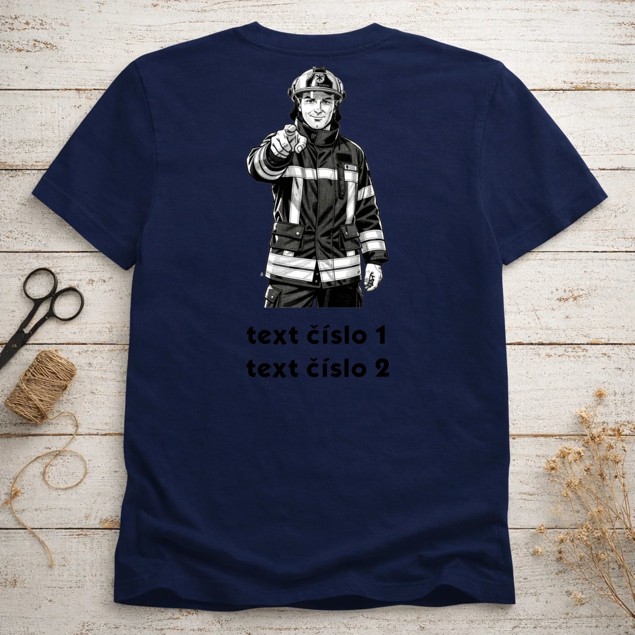 HASIČI VÝBĚR OBRÁZKU (10+motivů) a MOŽNOST DOPLNIT VLASTNÍ TEXTY tričko pánské