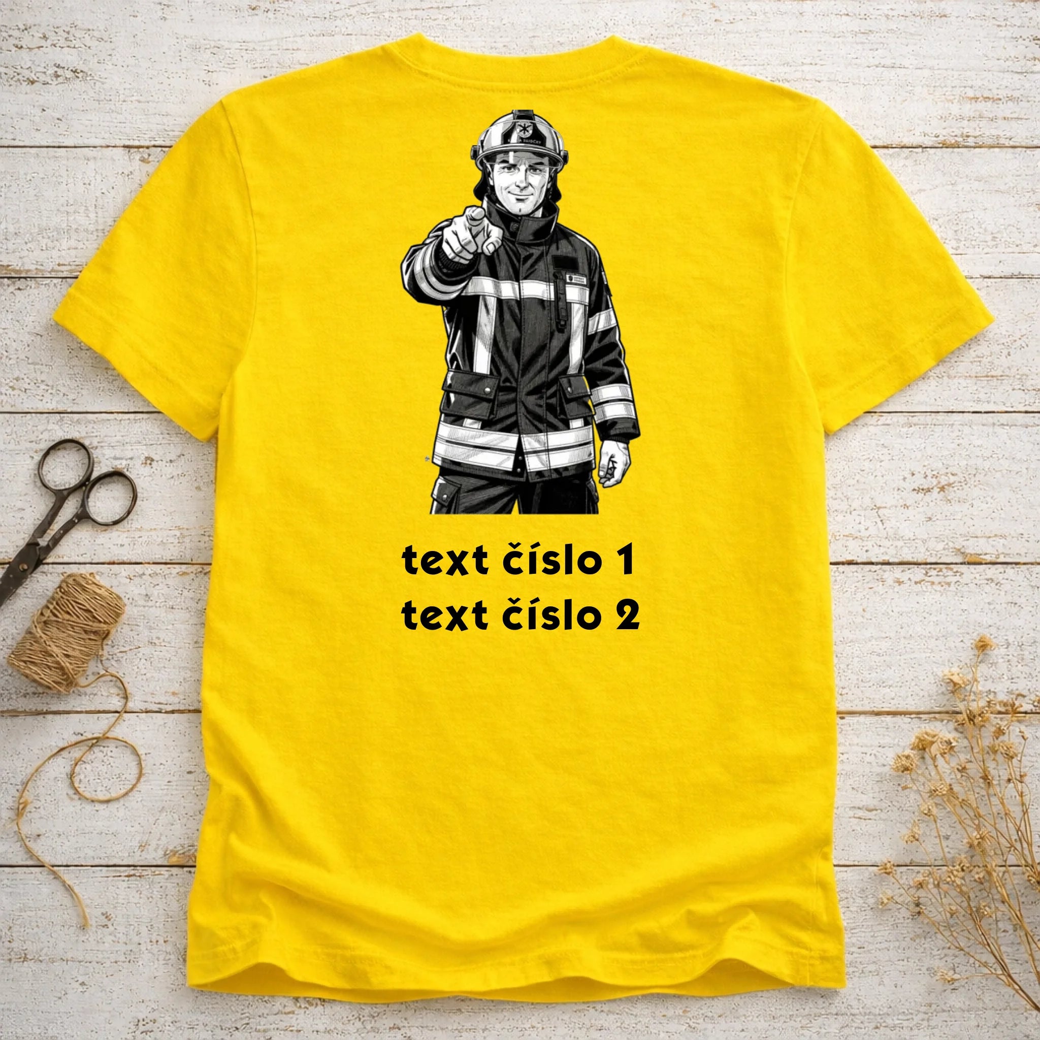 HASIČI VÝBĚR OBRÁZKU (10+motivů) a MOŽNOST DOPLNIT VLASTNÍ TEXTY tričko pánské