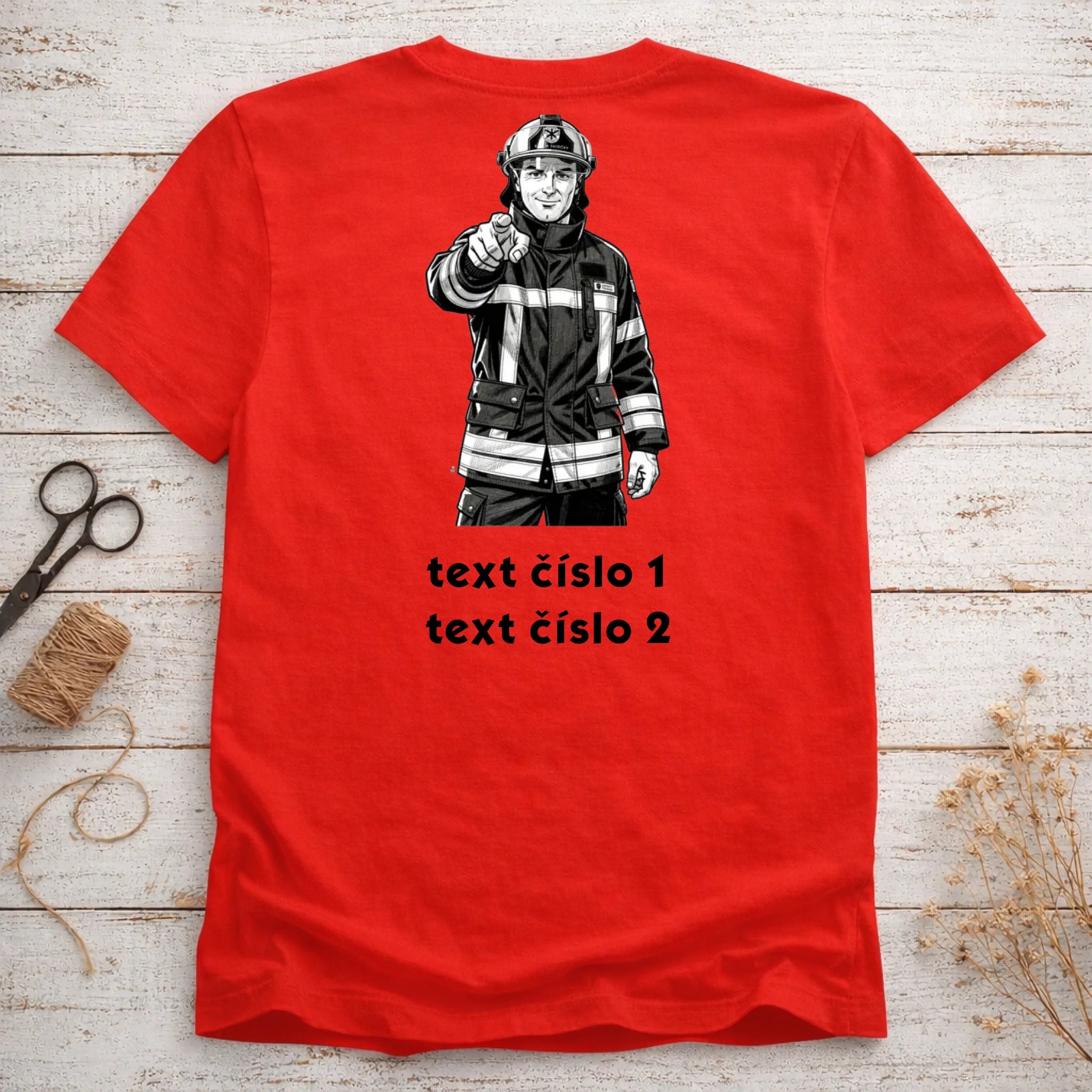 HASIČI VÝBĚR OBRÁZKU (10+motivů) a MOŽNOST DOPLNIT VLASTNÍ TEXTY tričko pánské