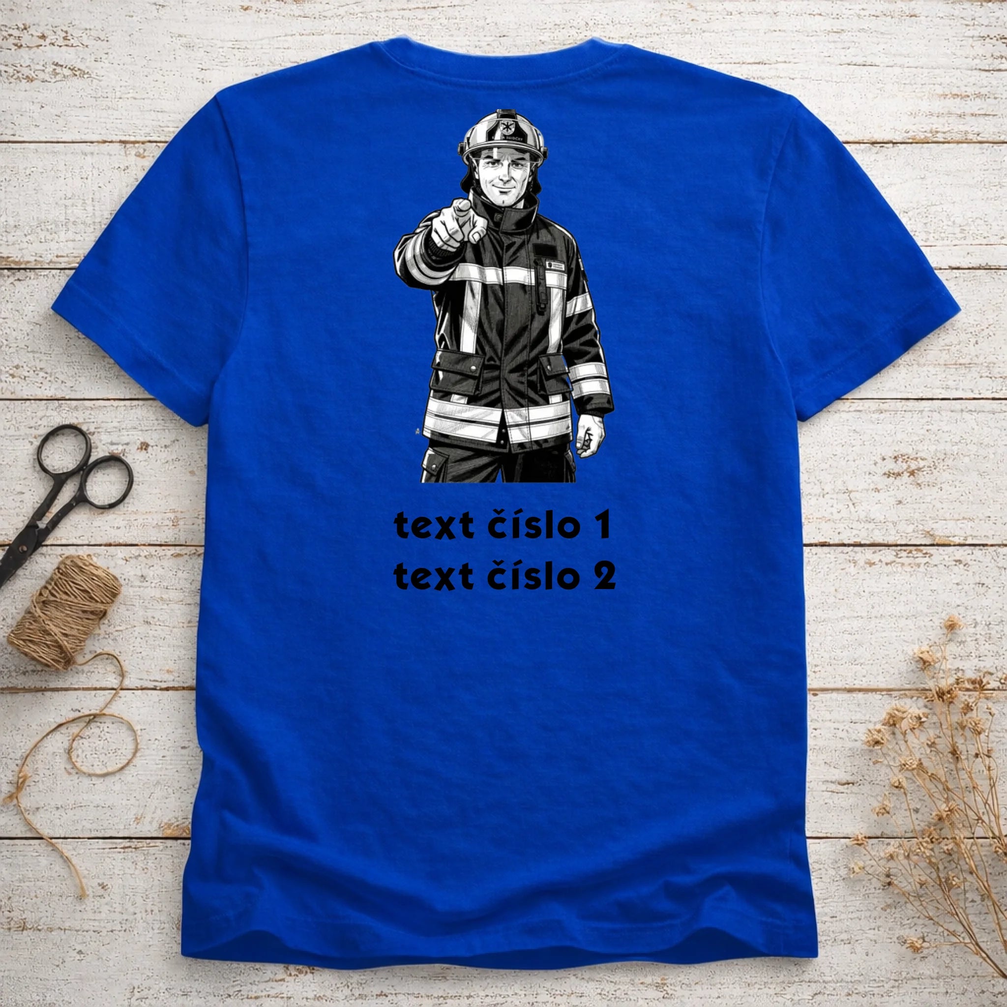 HASIČI VÝBĚR OBRÁZKU (10+motivů) a MOŽNOST DOPLNIT VLASTNÍ TEXTY tričko pánské