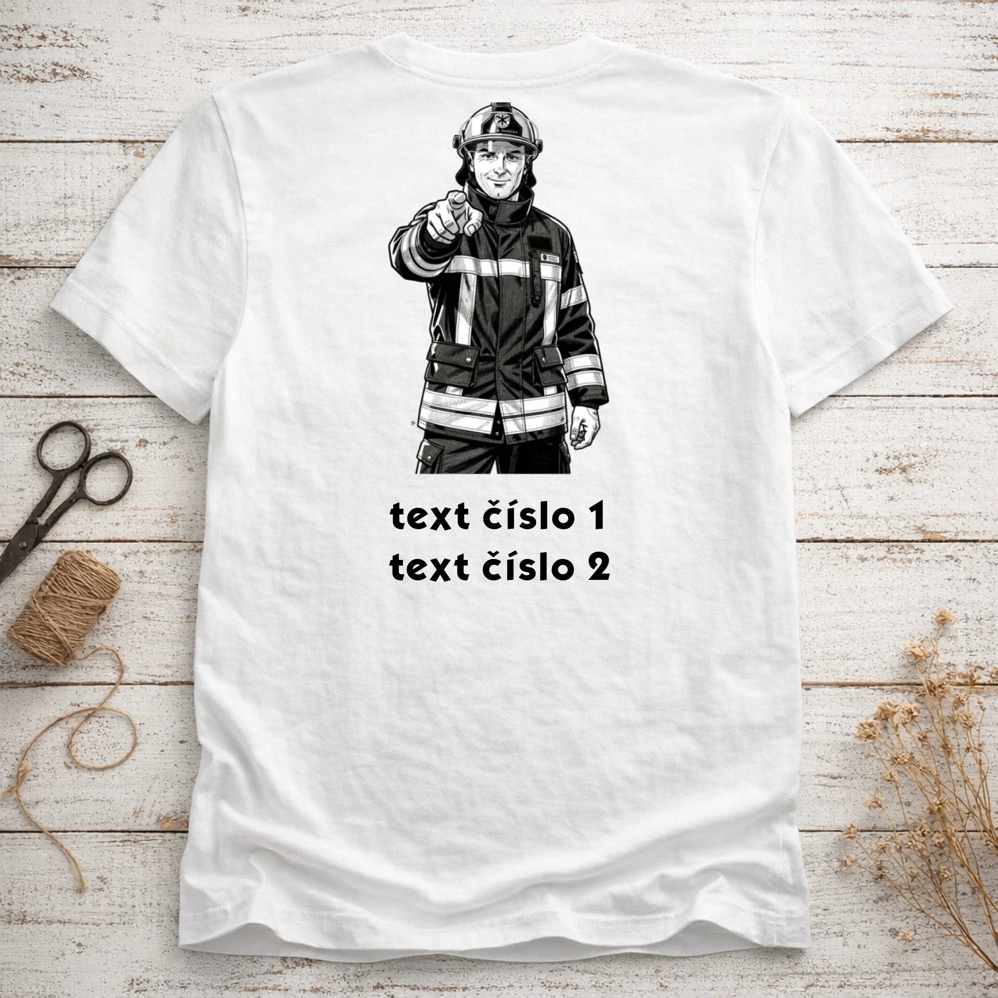 HASIČI VÝBĚR OBRÁZKU (10+motivů) a MOŽNOST DOPLNIT VLASTNÍ TEXTY tričko pánské