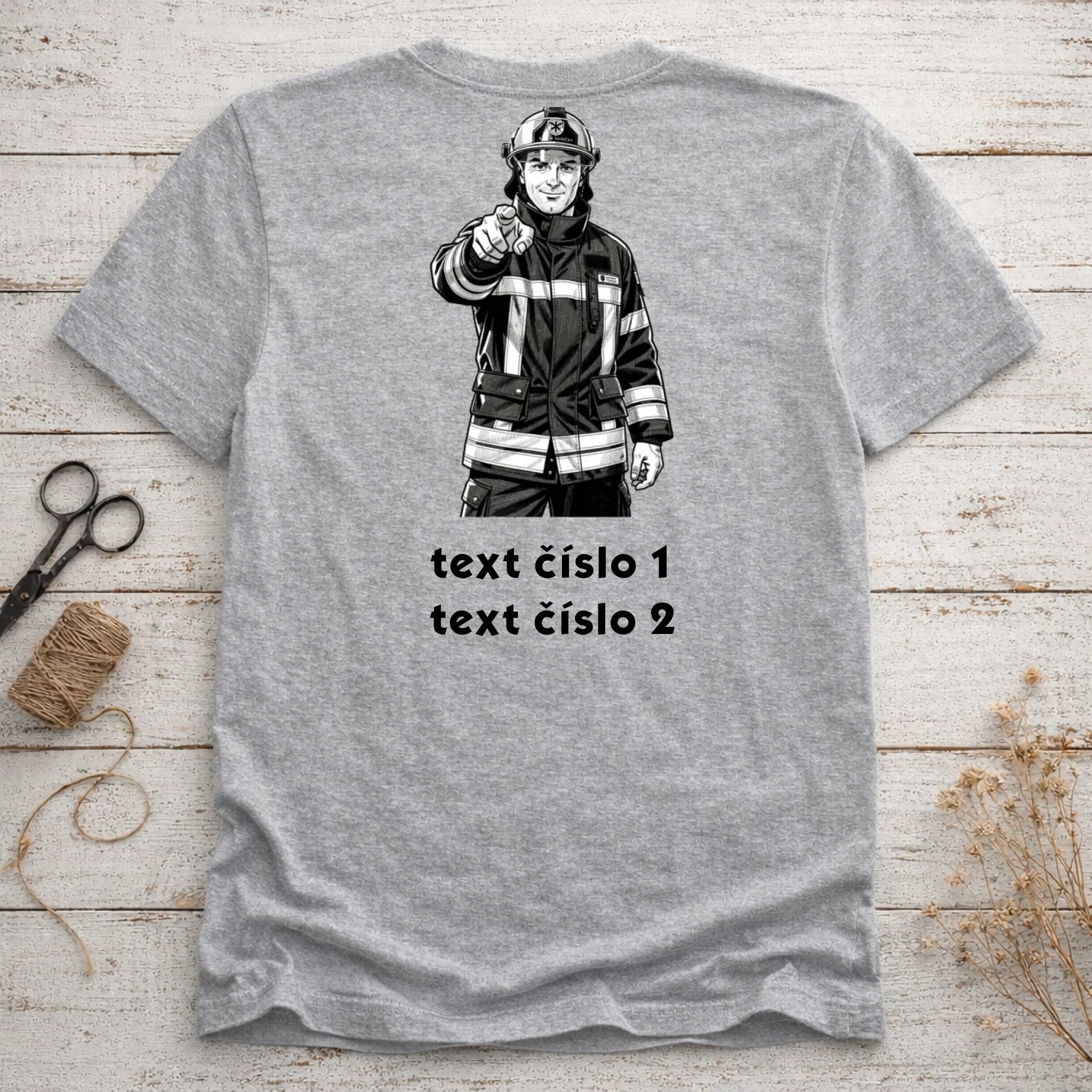 HASIČI VÝBĚR OBRÁZKU (10+motivů) a MOŽNOST DOPLNIT VLASTNÍ TEXTY tričko pánské