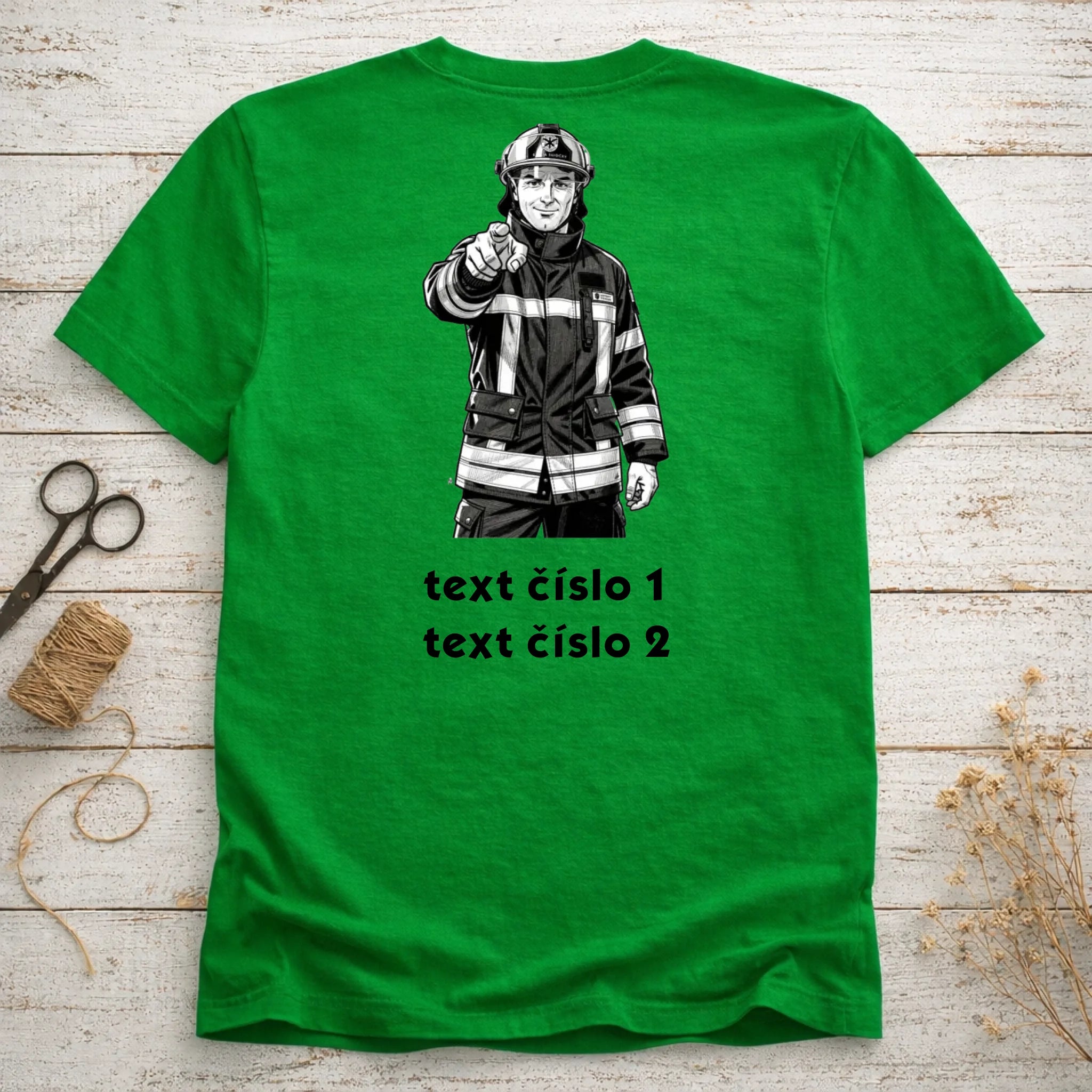 HASIČI VÝBĚR OBRÁZKU (10+motivů) a MOŽNOST DOPLNIT VLASTNÍ TEXTY tričko pánské