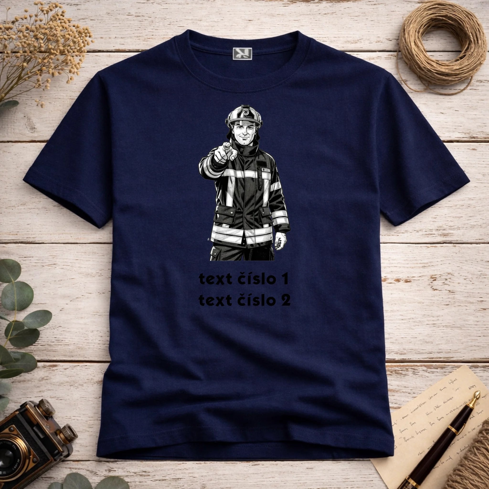 HASIČI VÝBĚR OBRÁZKU (10+motivů) a MOŽNOST DOPLNIT VLASTNÍ TEXTY tričko pánské