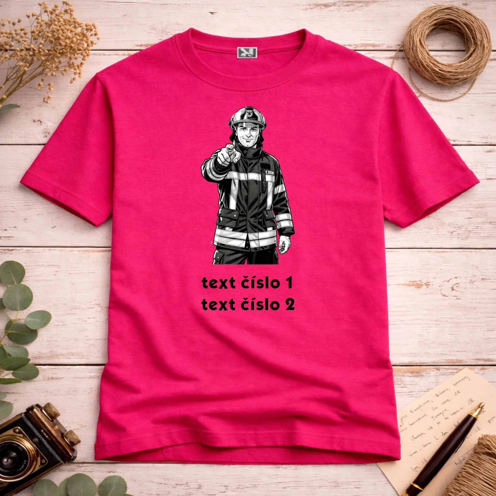 HASIČI VÝBĚR OBRÁZKU (10+motivů) a MOŽNOST DOPLNIT VLASTNÍ TEXTY tričko pánské