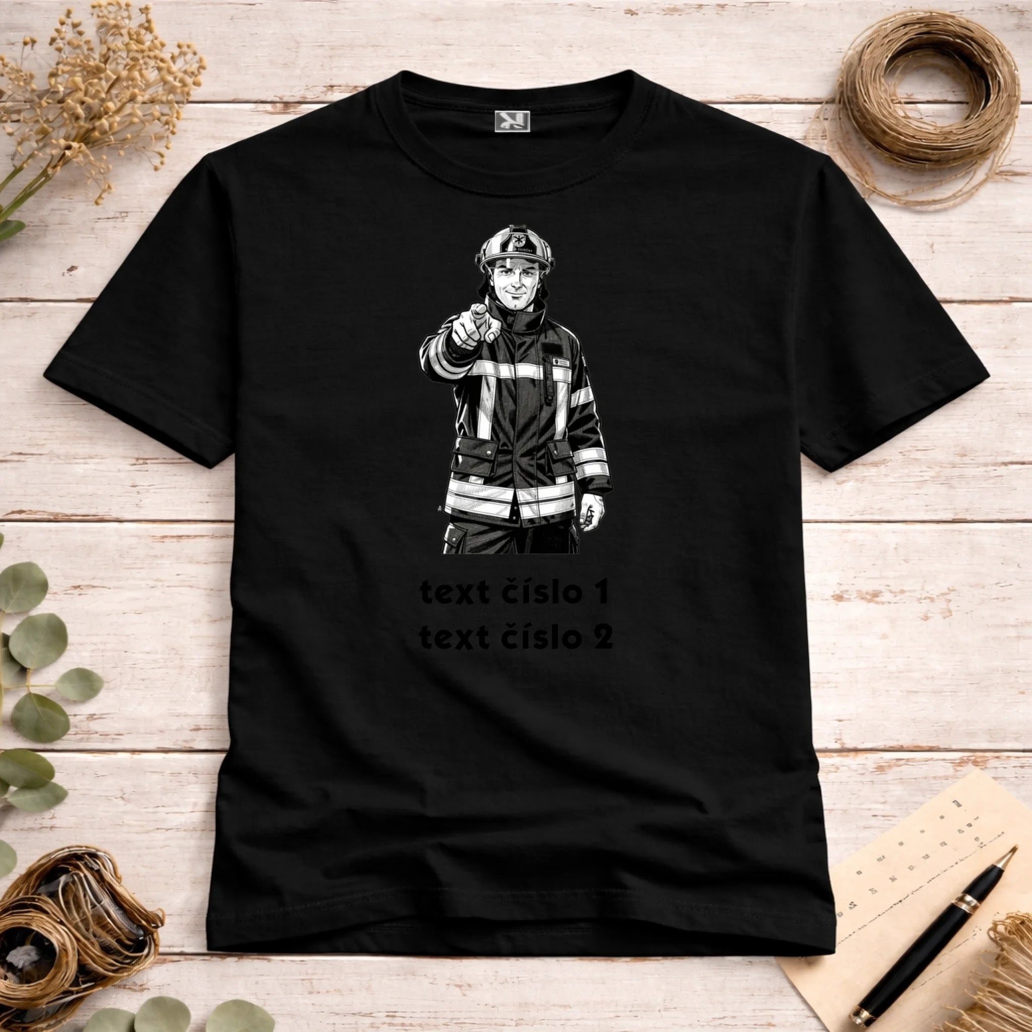 HASIČI VÝBĚR OBRÁZKU (10+motivů) a MOŽNOST DOPLNIT VLASTNÍ TEXTY tričko pánské