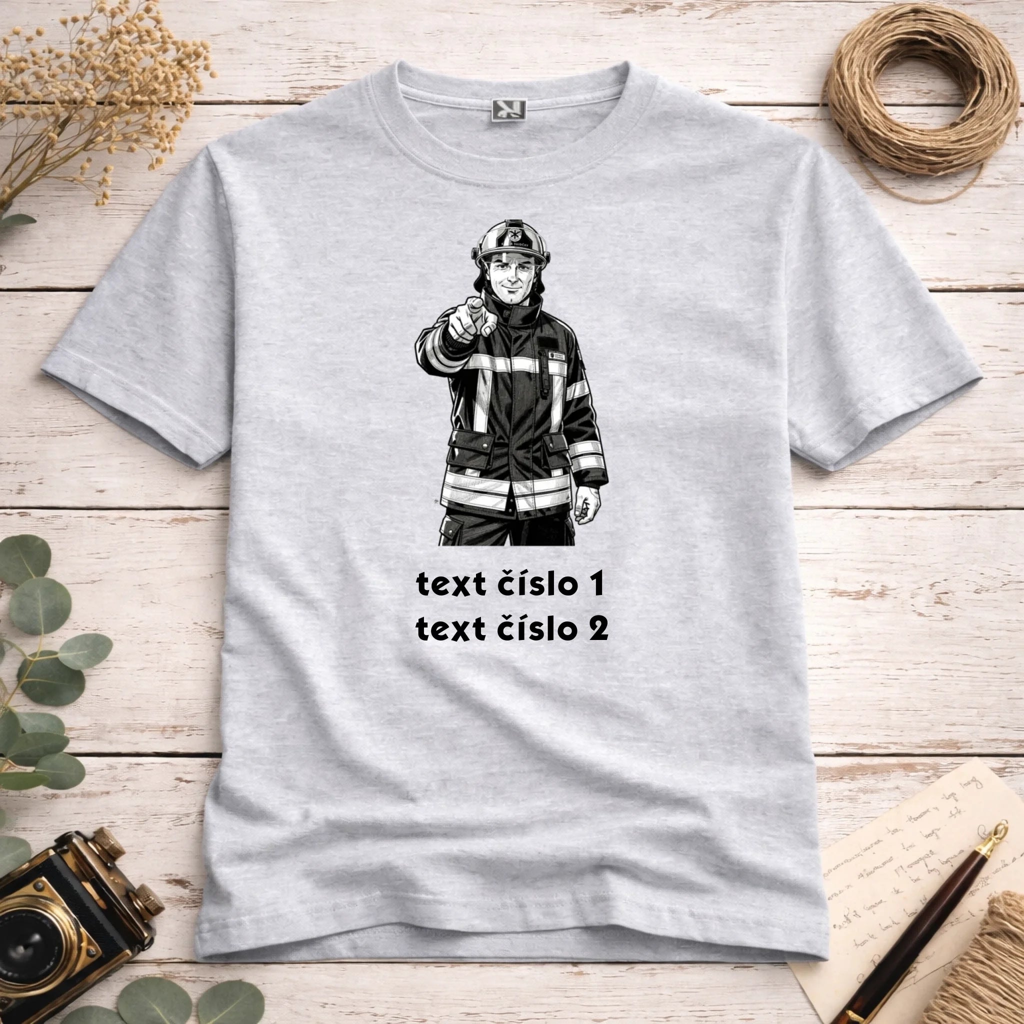 HASIČI VÝBĚR OBRÁZKU (10+motivů) a MOŽNOST DOPLNIT VLASTNÍ TEXTY tričko pánské