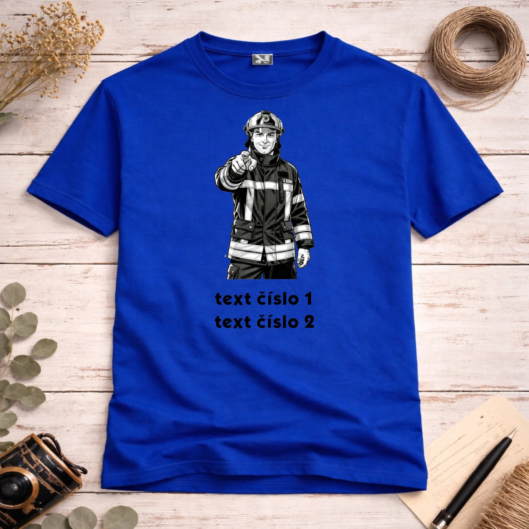HASIČI VÝBĚR OBRÁZKU (10+motivů) a MOŽNOST DOPLNIT VLASTNÍ TEXTY tričko pánské