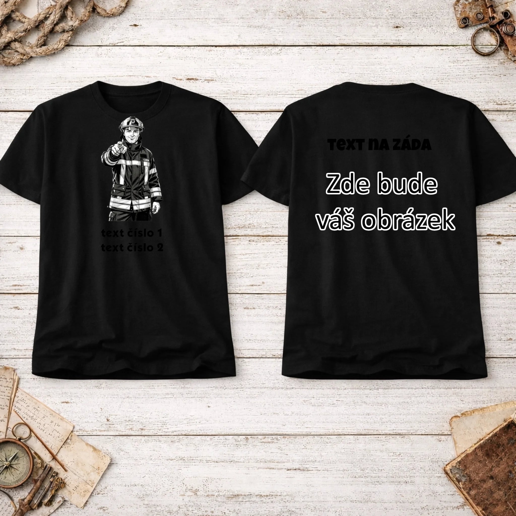 HASIČI VÝBĚR OBRÁZKU (10+motivů) a MOŽNOST DOPLNIT VLASTNÍ TEXTY tričko pánské