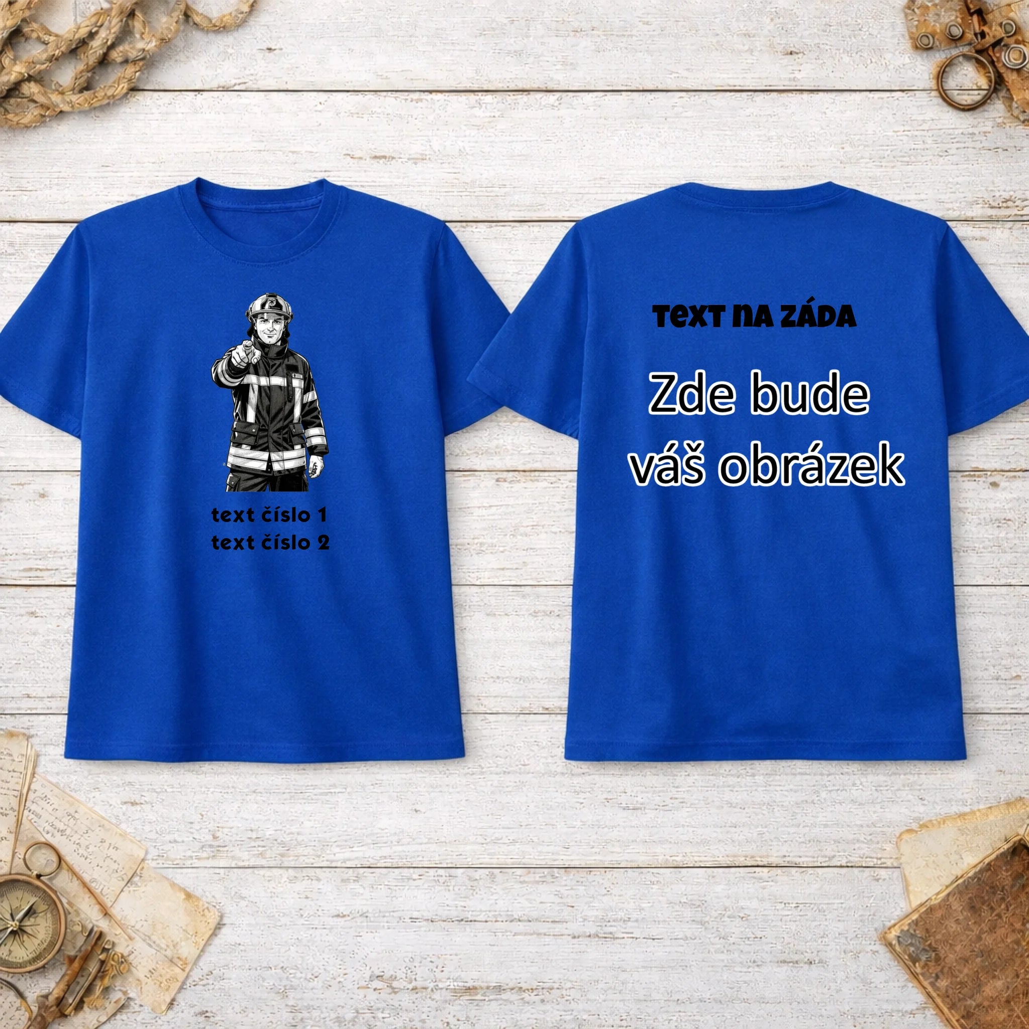 HASIČI VÝBĚR OBRÁZKU (10+motivů) a MOŽNOST DOPLNIT VLASTNÍ TEXTY tričko pánské