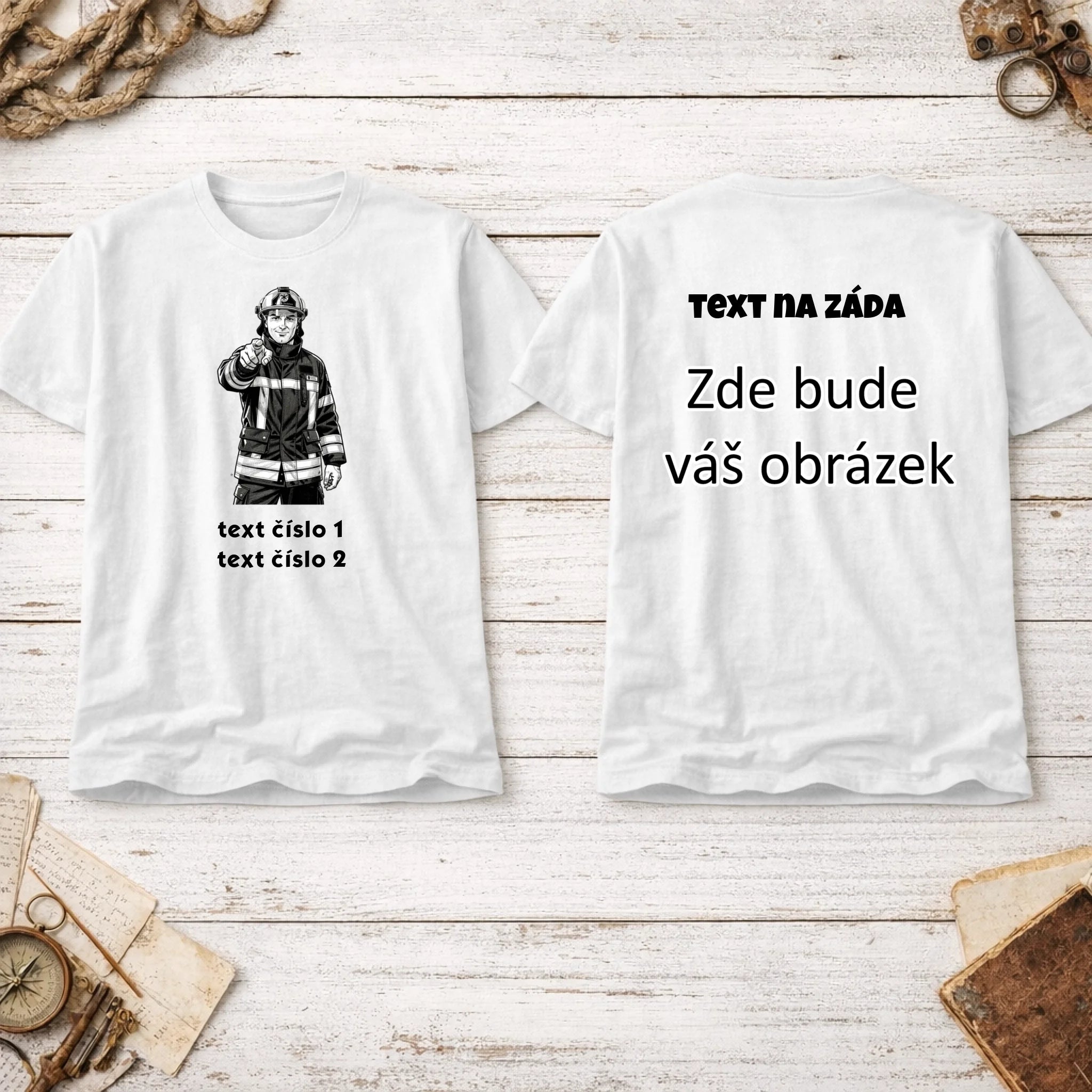 HASIČI VÝBĚR OBRÁZKU (10+motivů) a MOŽNOST DOPLNIT VLASTNÍ TEXTY tričko pánské