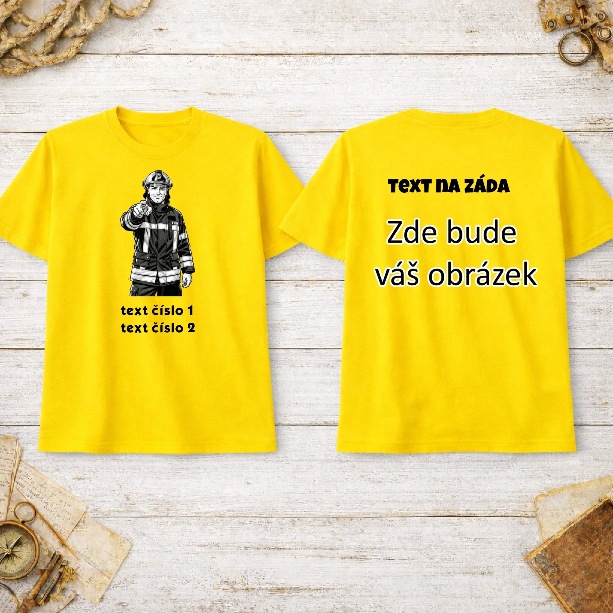 HASIČI VÝBĚR OBRÁZKU (10+motivů) a MOŽNOST DOPLNIT VLASTNÍ TEXTY tričko pánské