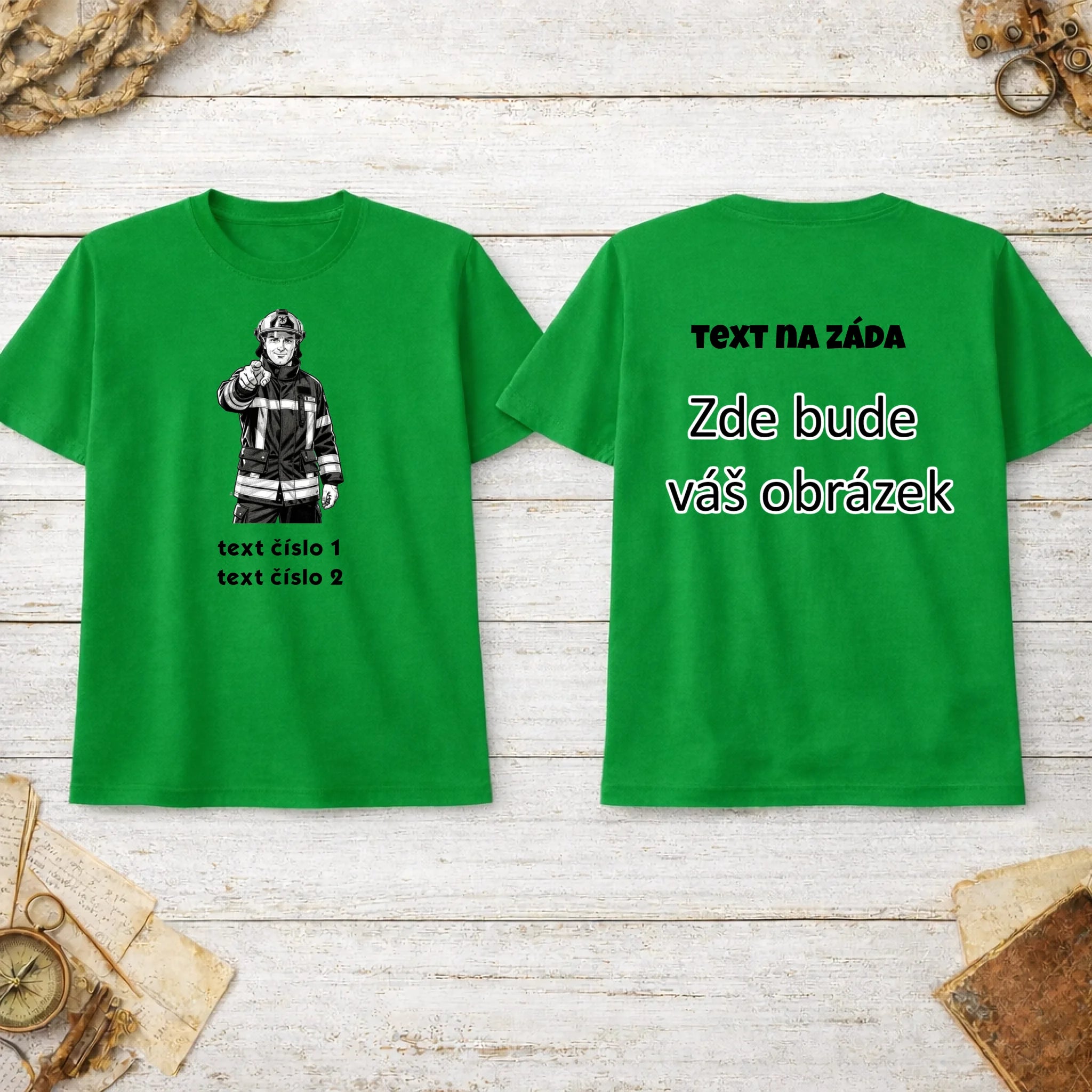 HASIČI VÝBĚR OBRÁZKU (10+motivů) a MOŽNOST DOPLNIT VLASTNÍ TEXTY tričko pánské