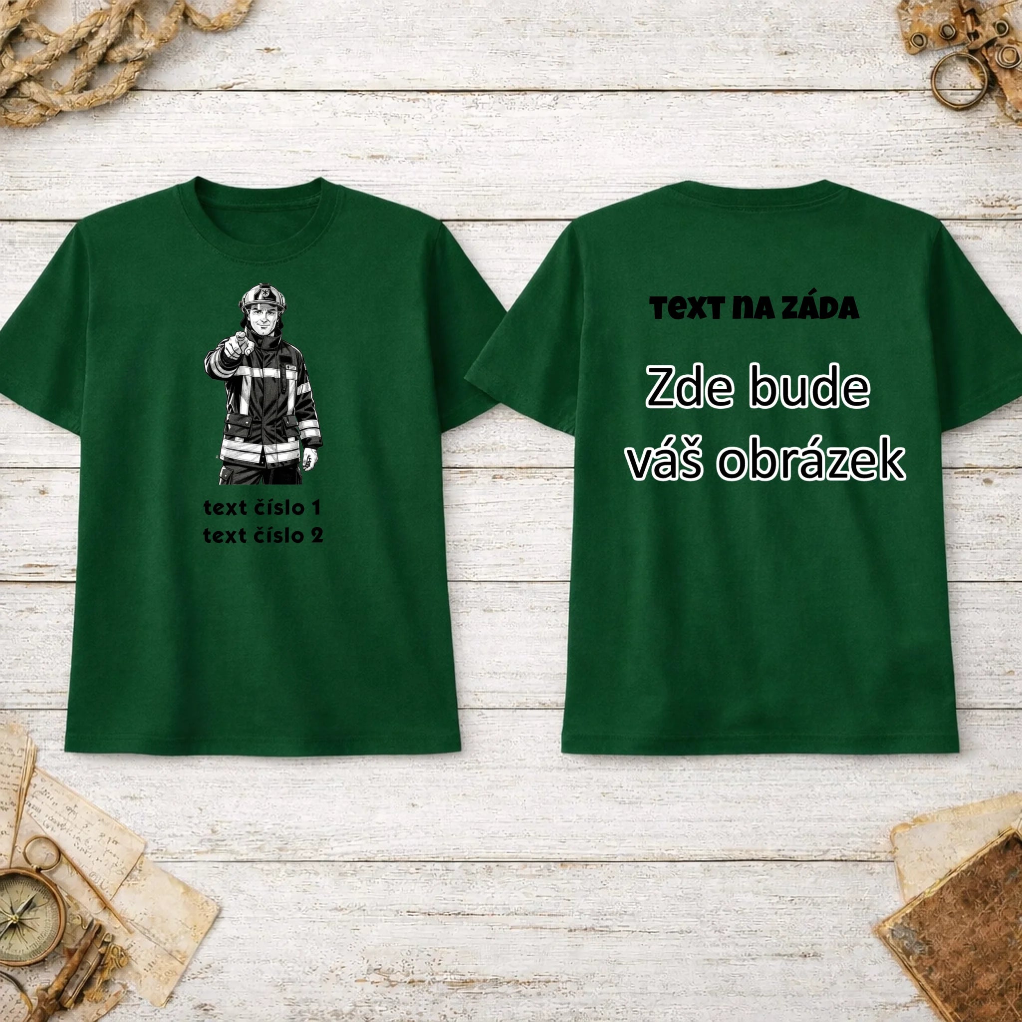 HASIČI VÝBĚR OBRÁZKU (10+motivů) a MOŽNOST DOPLNIT VLASTNÍ TEXTY tričko pánské