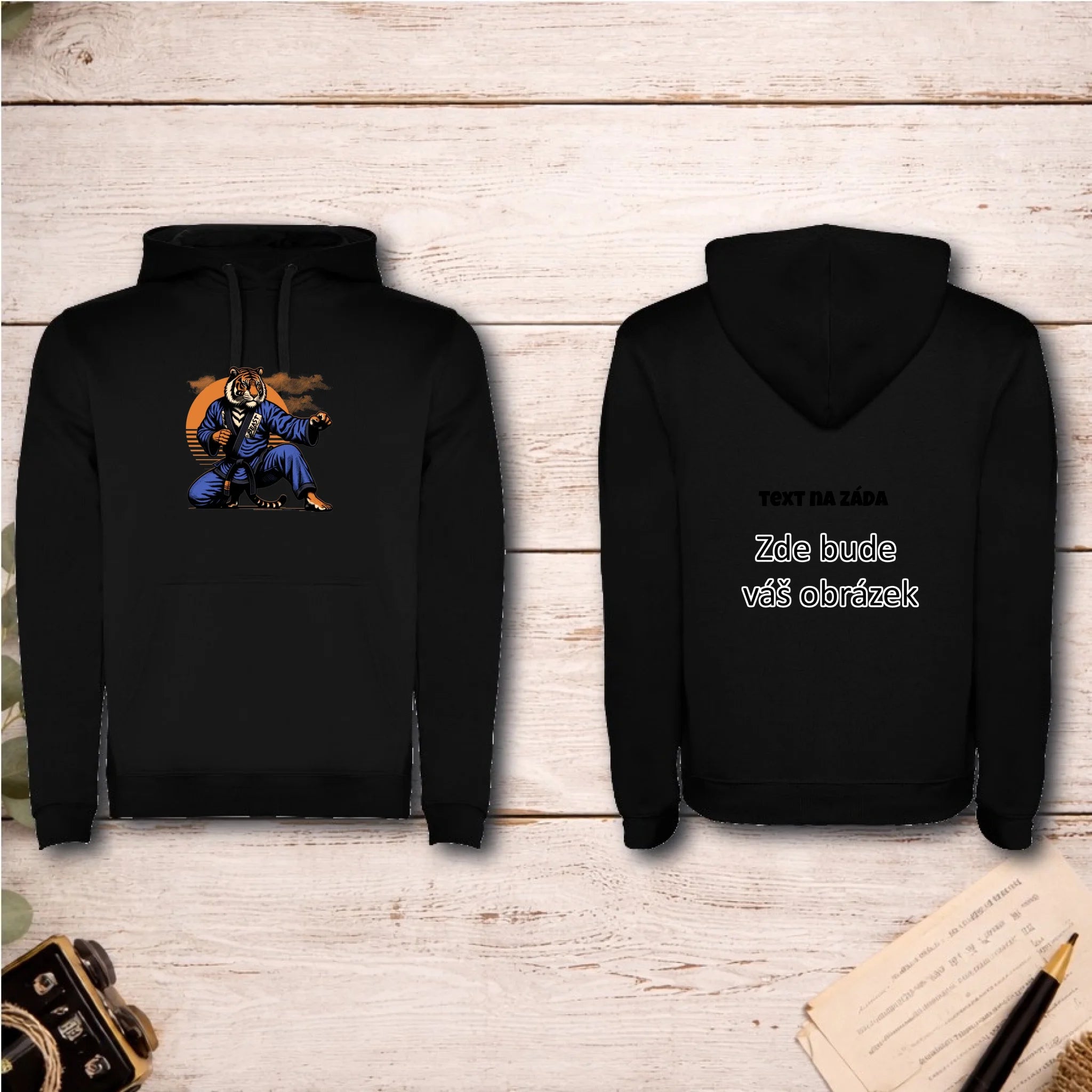 BOJOVÉ SPORTY VÝBĚR OBRÁZKU (10+motivů) a MOŽNOST DOPLNIT VLASTNÍ TEXTY pánská mikina s kapucí