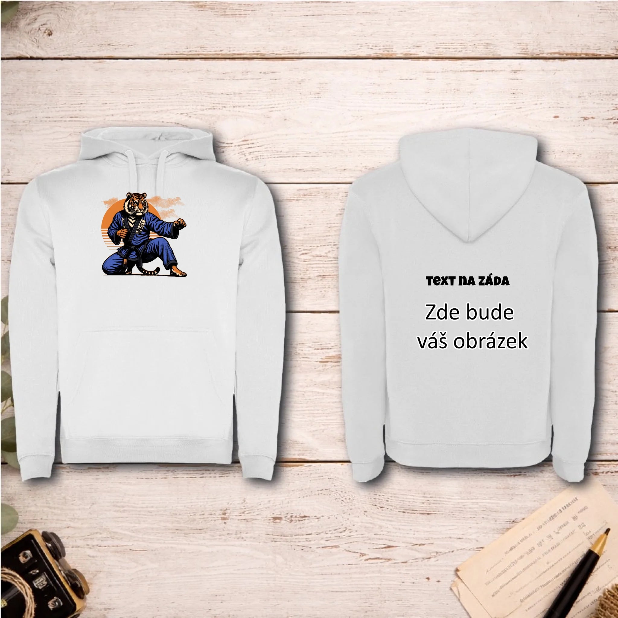 BOJOVÉ SPORTY VÝBĚR OBRÁZKU (10+motivů) a MOŽNOST DOPLNIT VLASTNÍ TEXTY pánská mikina s kapucí