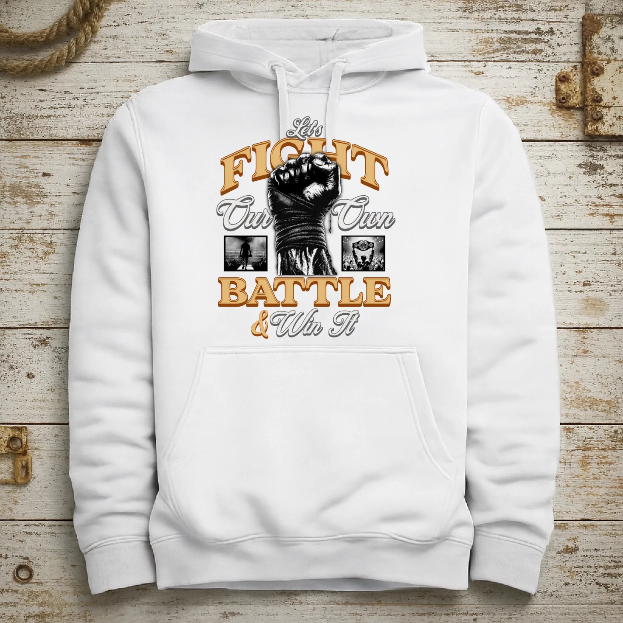 FIGHT (výběr ze 2 motivů)  pánská mikina s kapucí